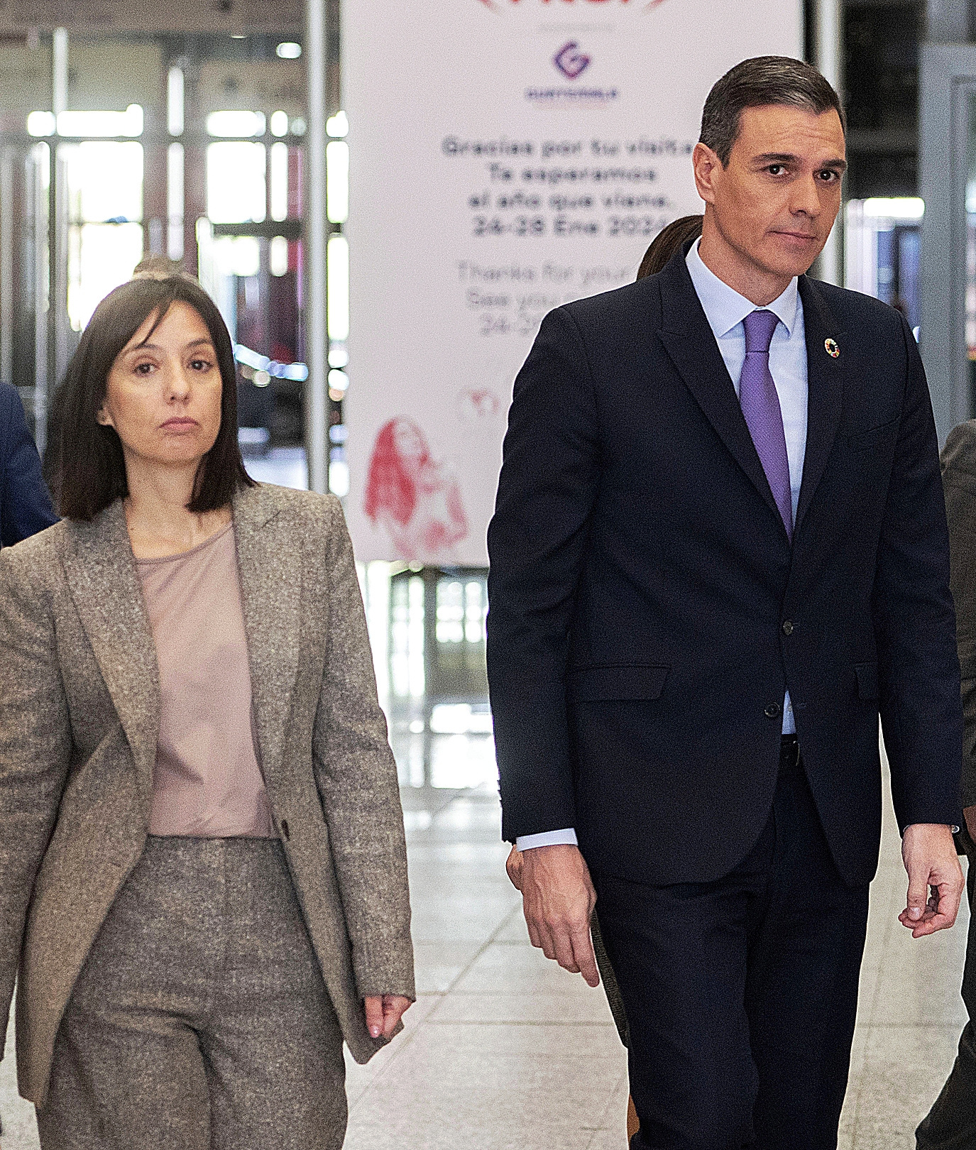 Mercedes González, entonces delegada del Gobierno en Madrid y ahora directora gral. de la Guardia Civil, y Pedro Sánchez en 2023.