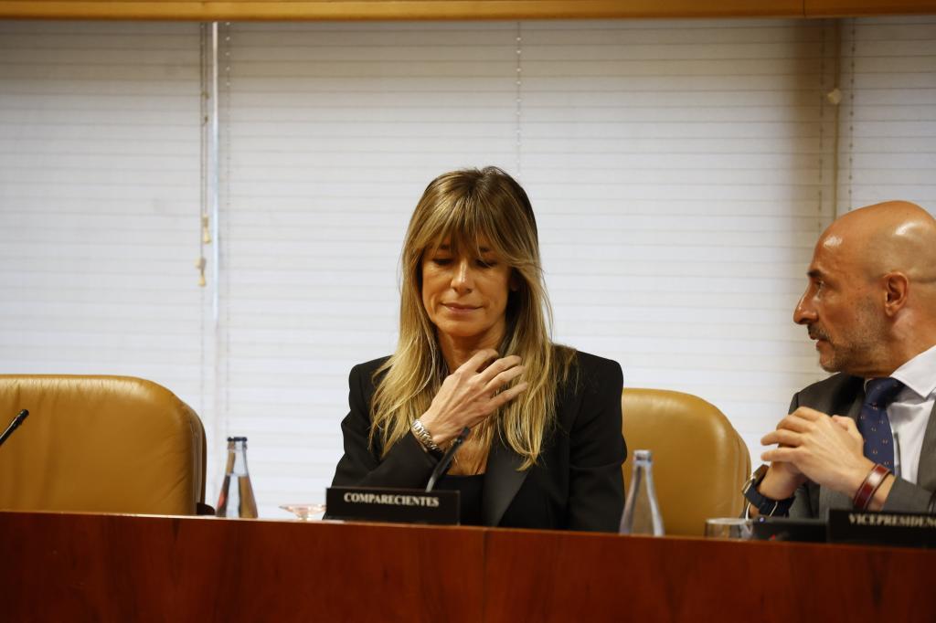 Begoña Gómez, durante su comparecencia en la comisión de investigación de la Complutense en la Asamblea de Madrid, en noviembre de 2024.