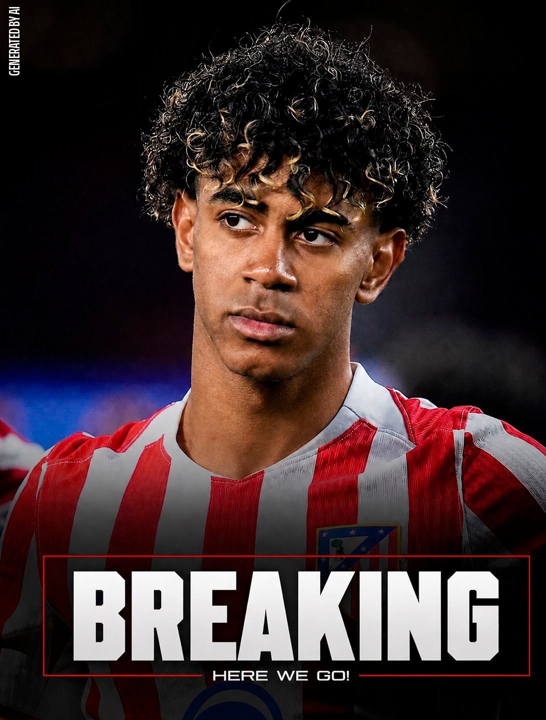 Fotografía creada por IA publicada en la cuenta oficial de los colchoneros.