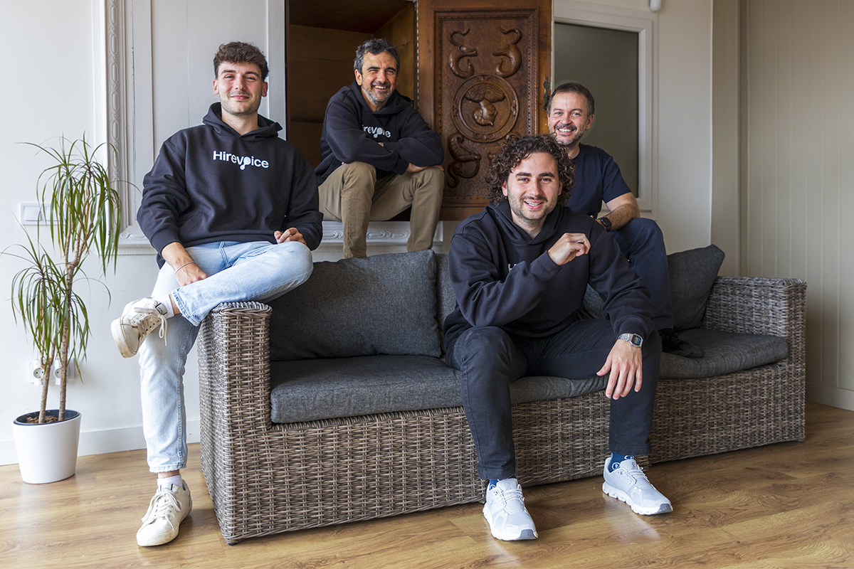 Los cuatro fundadores de Hirevoice. De izquierda a derecha: Álvaro Monterrubio, Leo Ruffini, Juan di Toro y Nacho González-Barros.