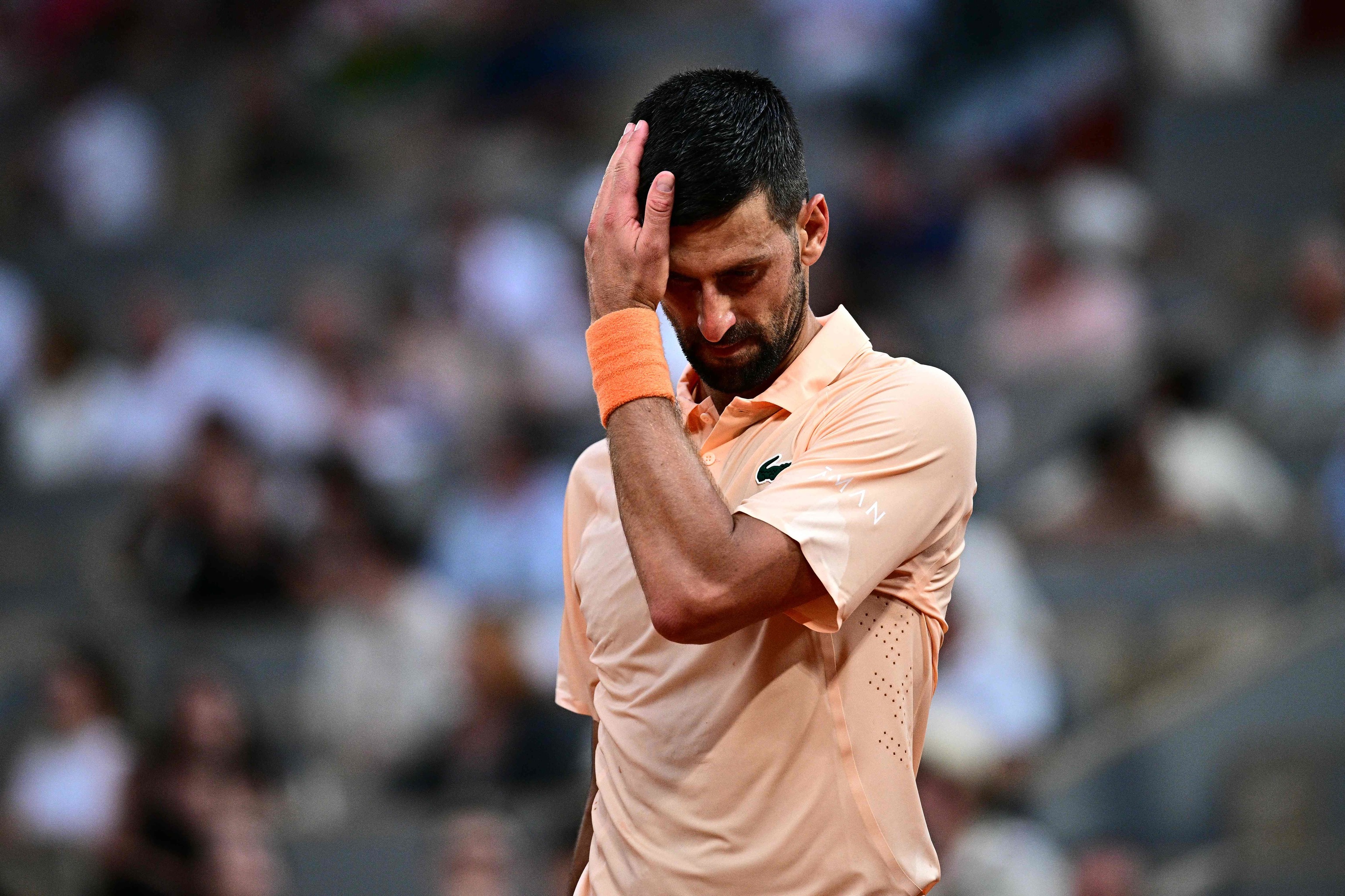 Djokovic, en su derrota ante Fonseca