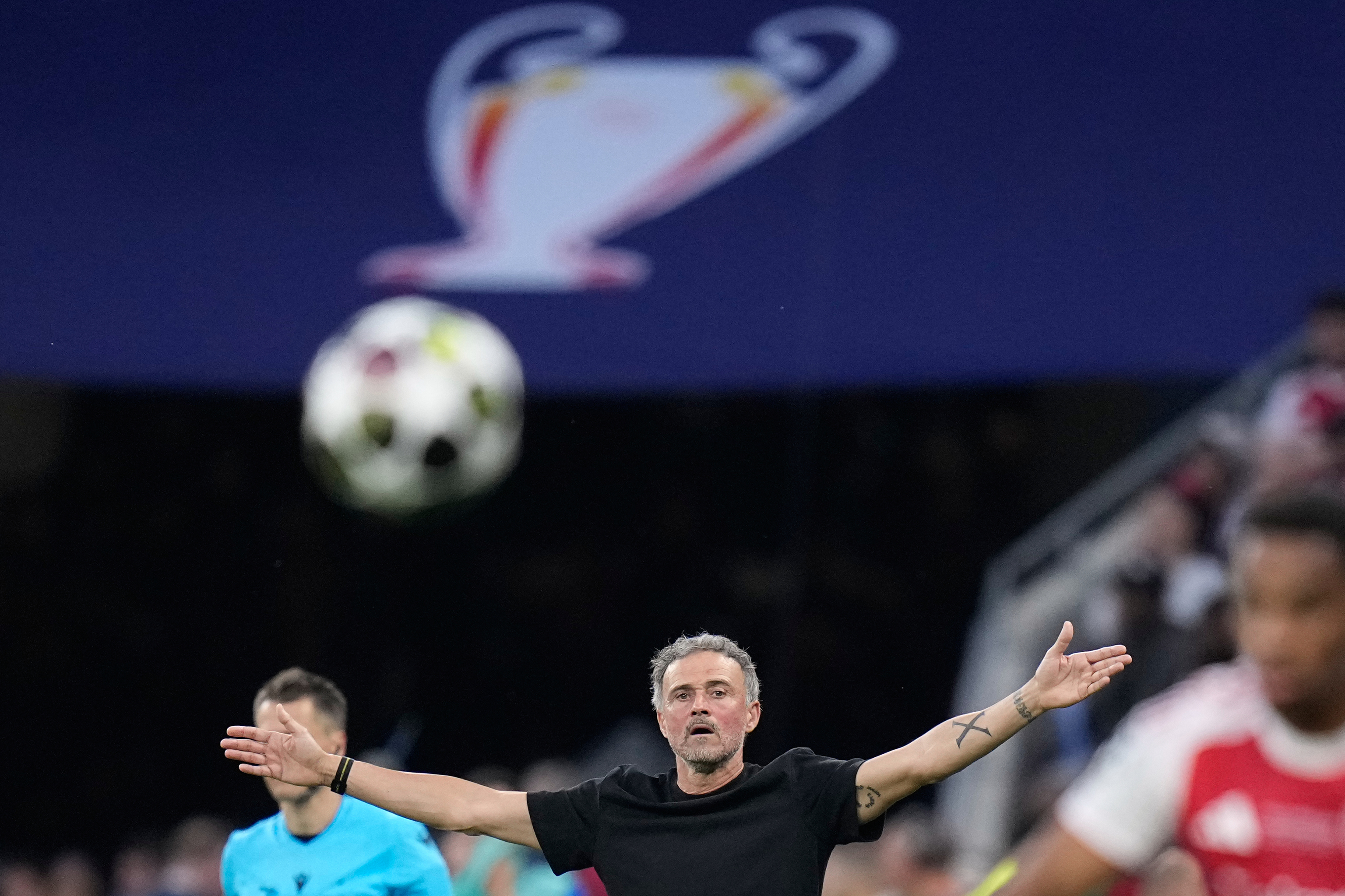 Luis Enrique, durante la final de la Champions.