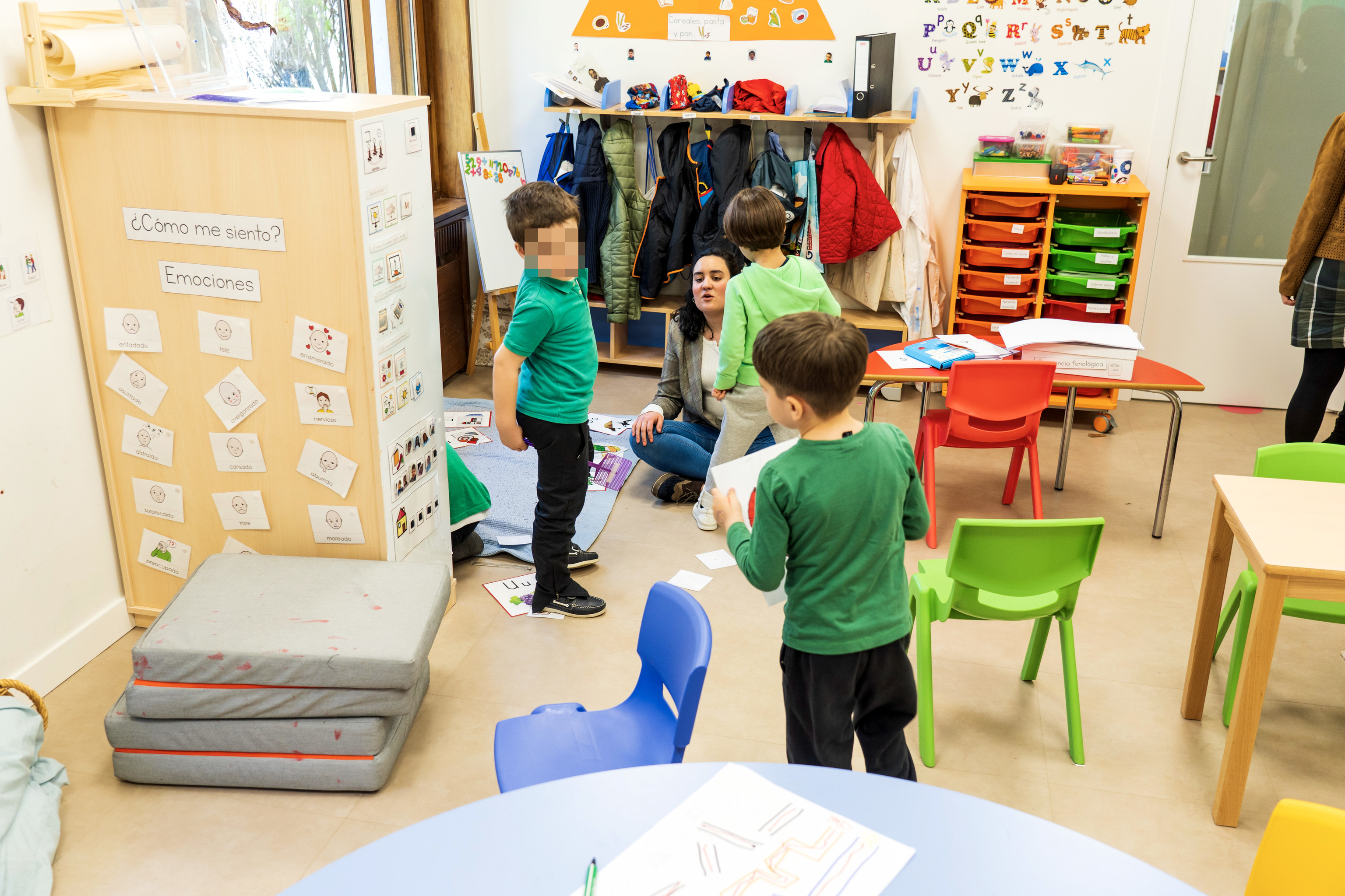 Alumnos en un colegio de Educación Especial de Madrid.