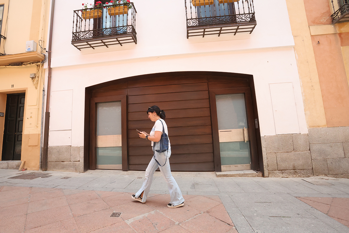 Edificio en la calle Vallespín (Ávila) donde la familia de Sonsoles Díaz tenía un estanco.