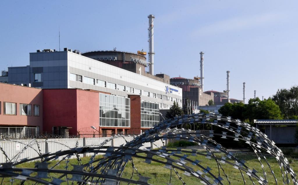 Parte de la central nuclear de Zaporiyia.
