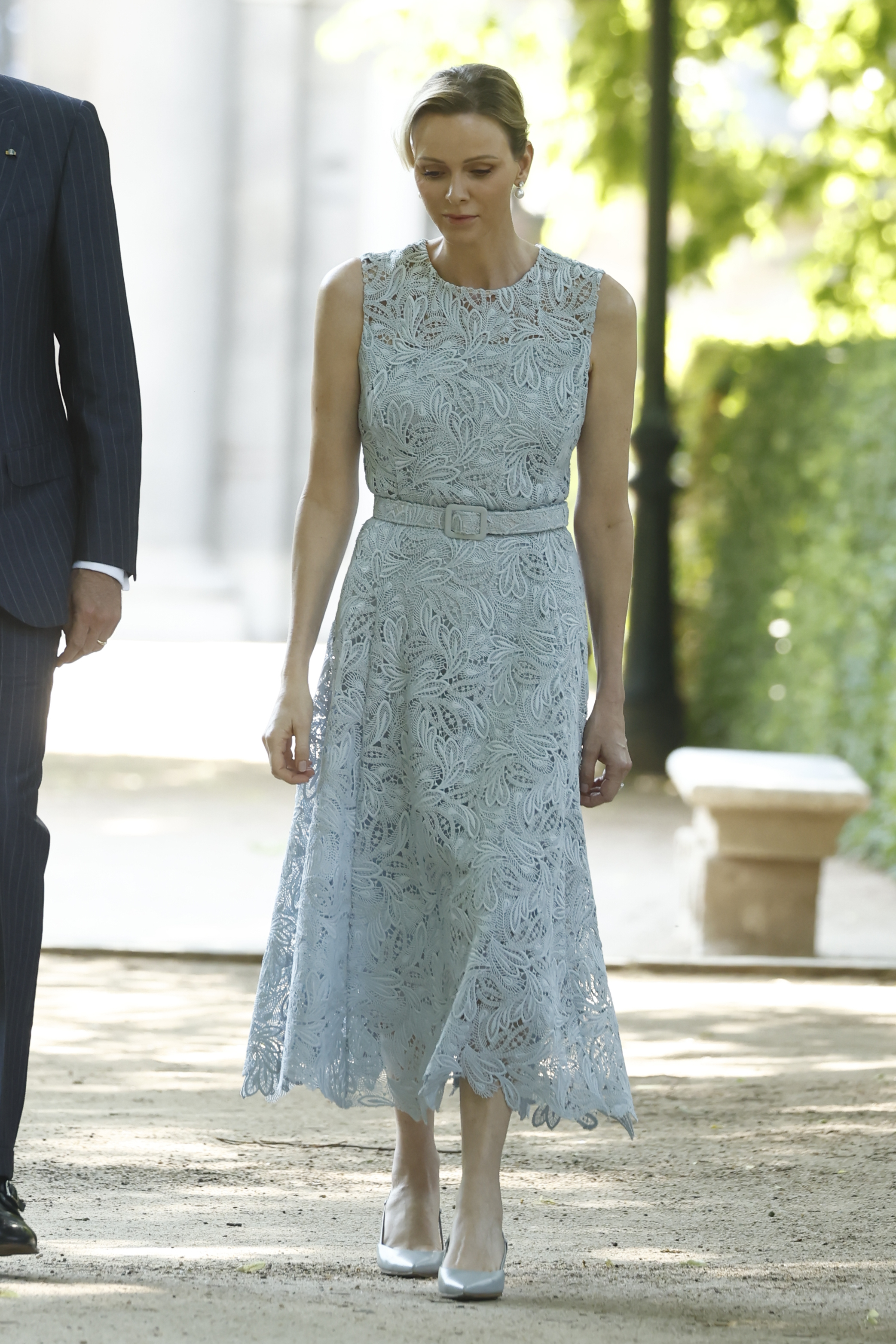 De azul bebé ha ido Charlene de Mónaco.