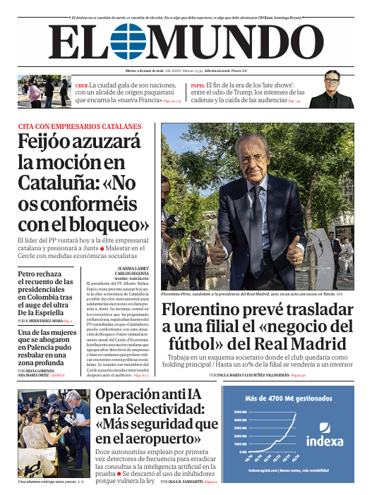 Portada de EL MUNDO del martes 2 de junio de 2026 | Medios
