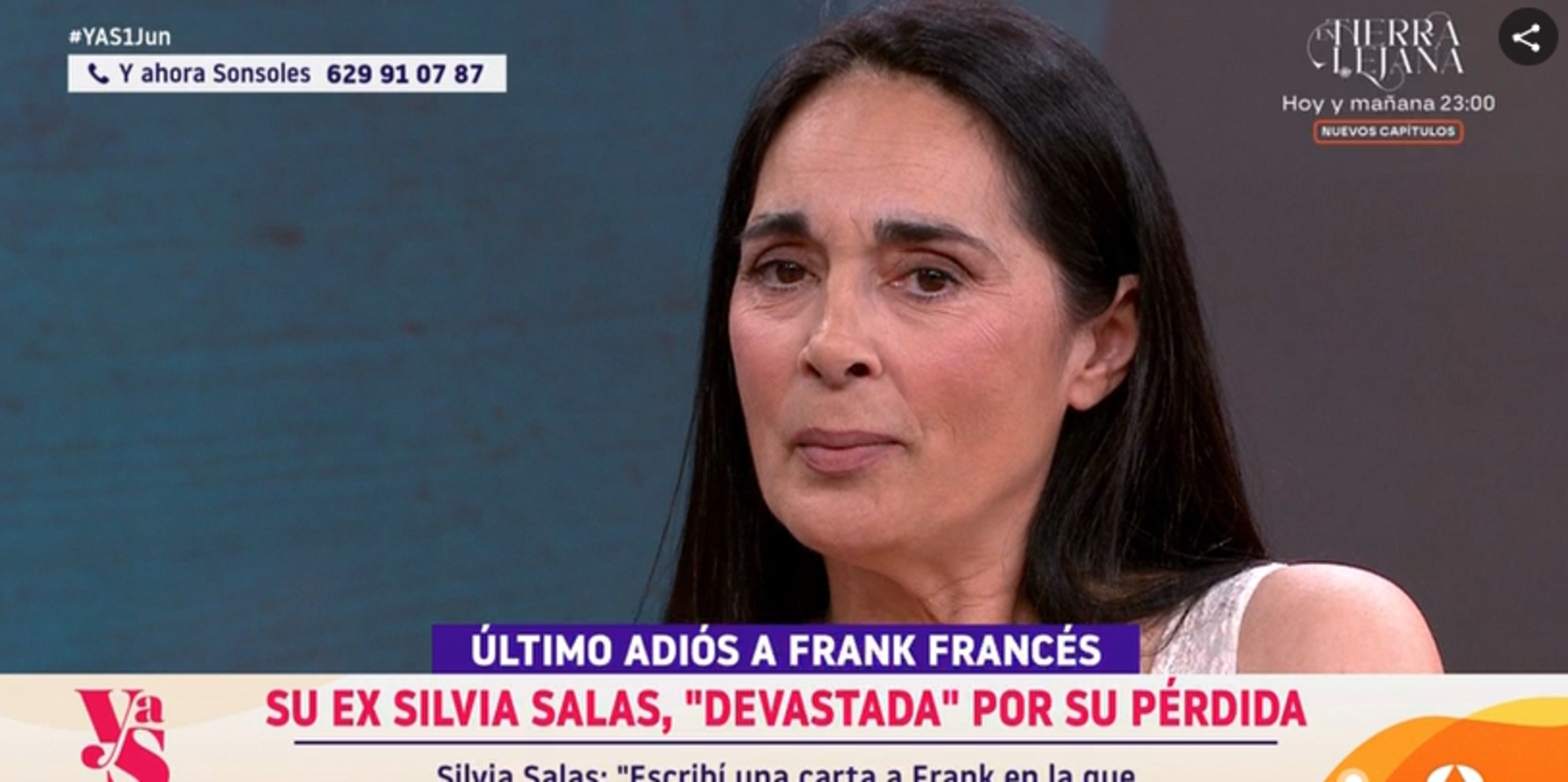 Silvia Salas, este lunes, en el plató de Y ahora Sonsoles.