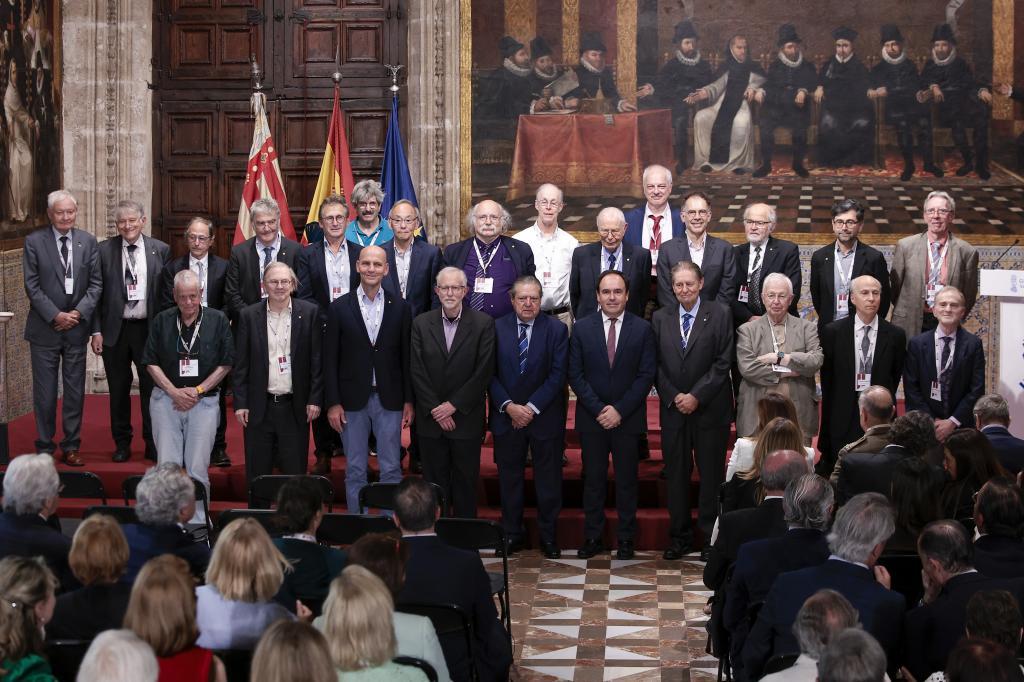 El jurado de los premios Rei Jaume I, en el Palau de la Generalitat, este martes.