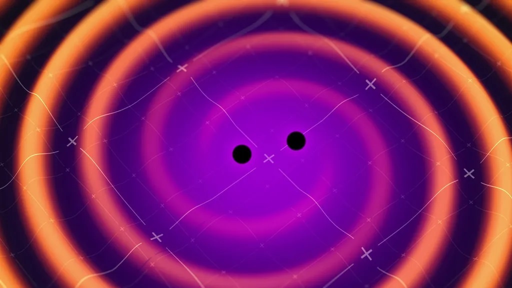 Recreación de las ondas gravitacionales creadas por un sistema binario de agujeros negros
