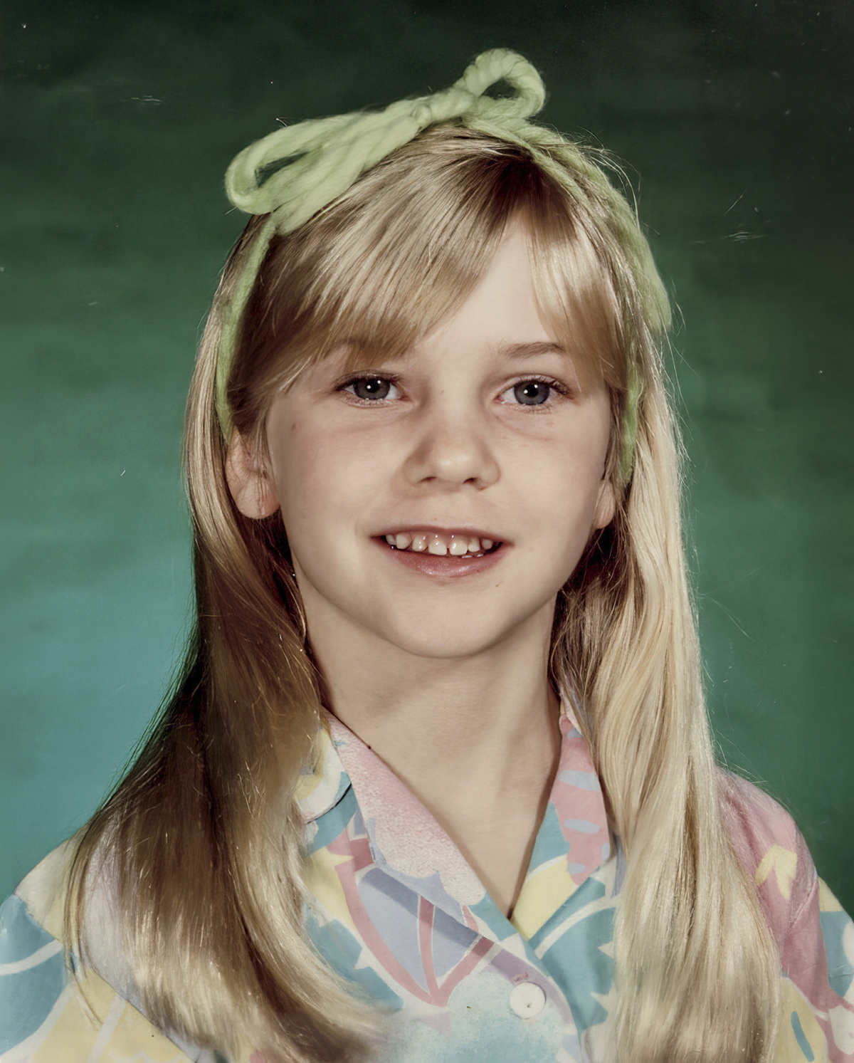 Virginia, en el primer curso de primaria.