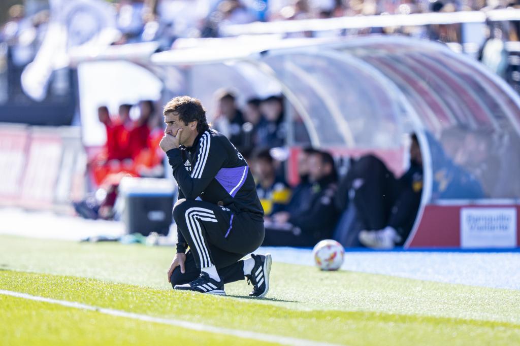 Raúl González en un partido con el Real Madrid Castilla en Valdebebas