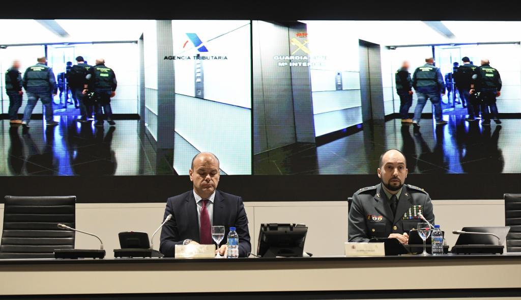 El teniente coronel Antonio Balas, en una comparecencia de la Guardia Civil en 2019.