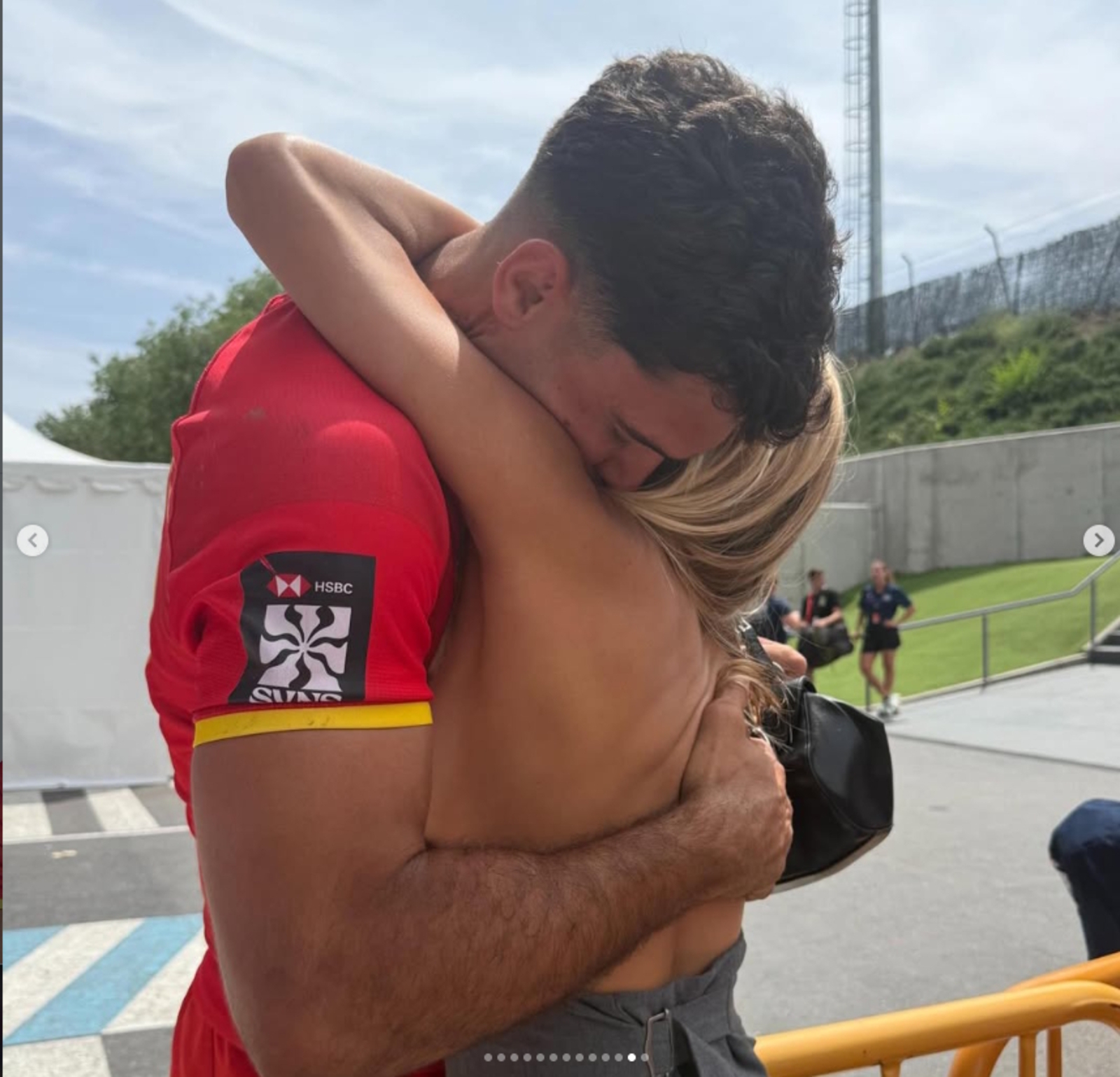 Manu Moreno y Jessica Goicoechea, en una foto compartida por el jugador.