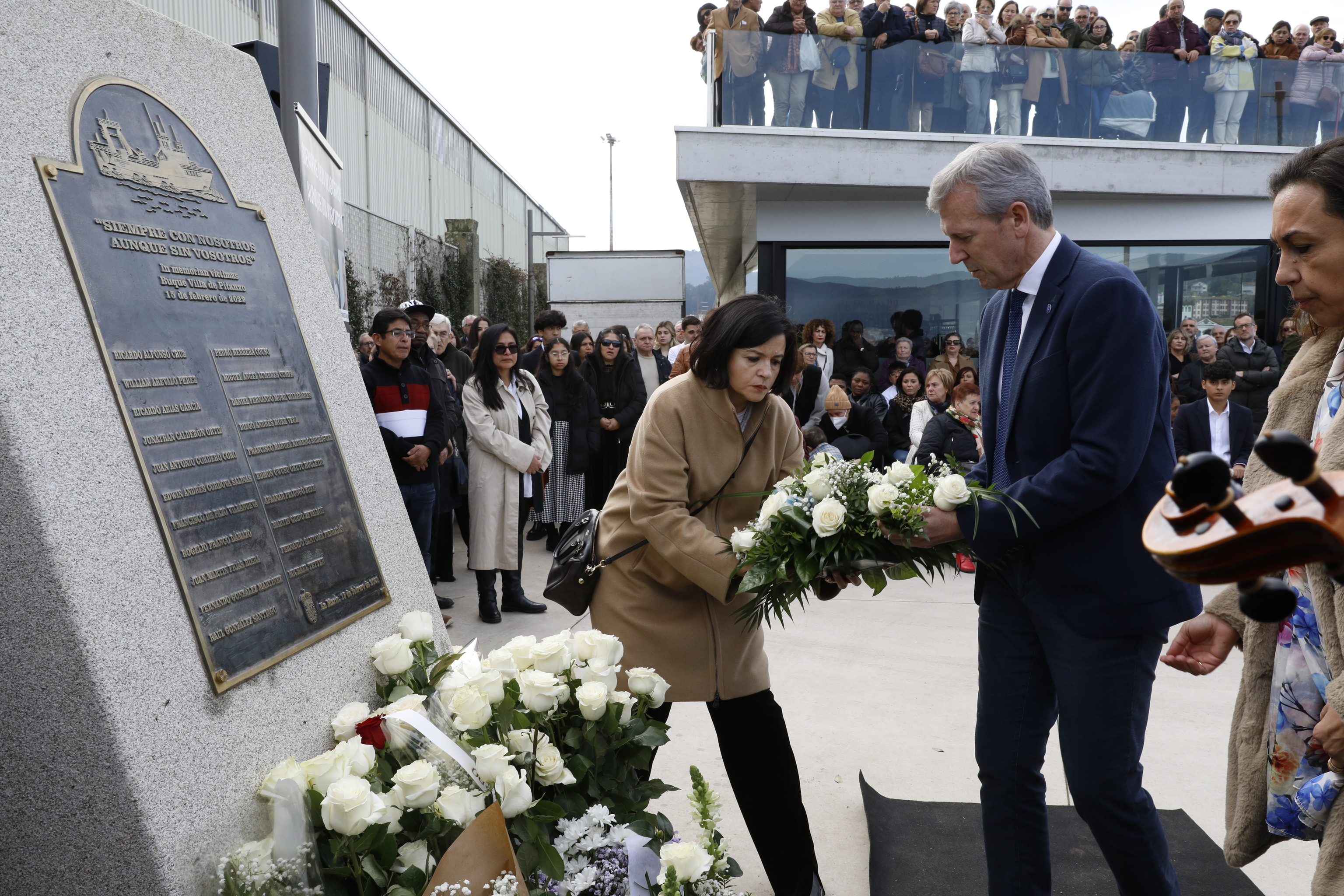 Homenaje a las víctimas del Villa de Pitanxo en el segundo aniversario de la tragedia.