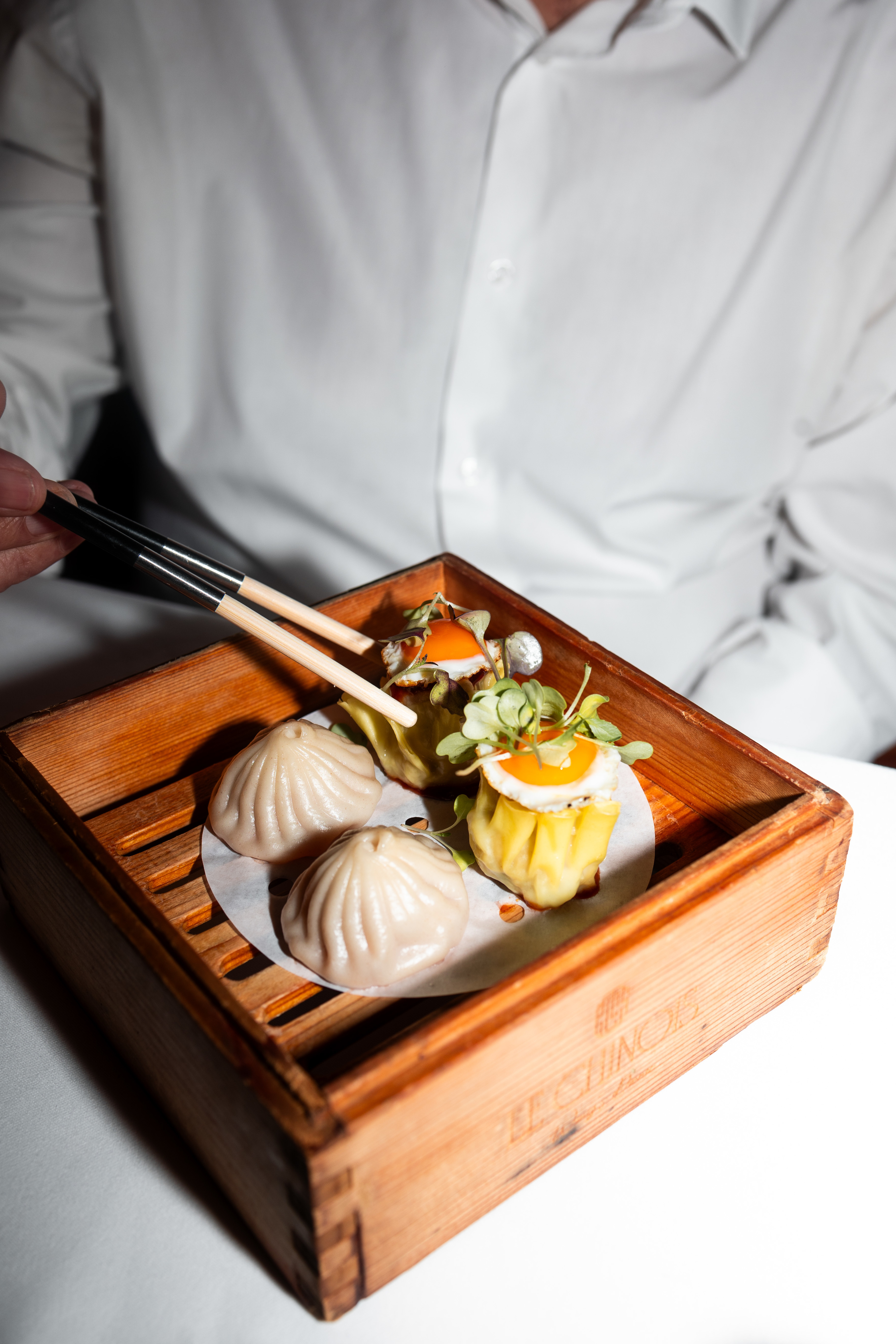 Surtido de dim sum de Le chinois.