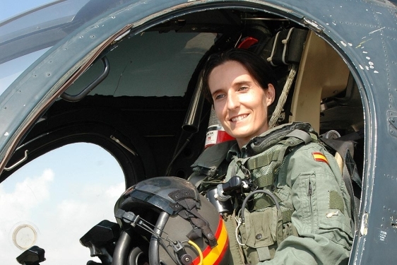Patricia Campos, en su años como piloto.