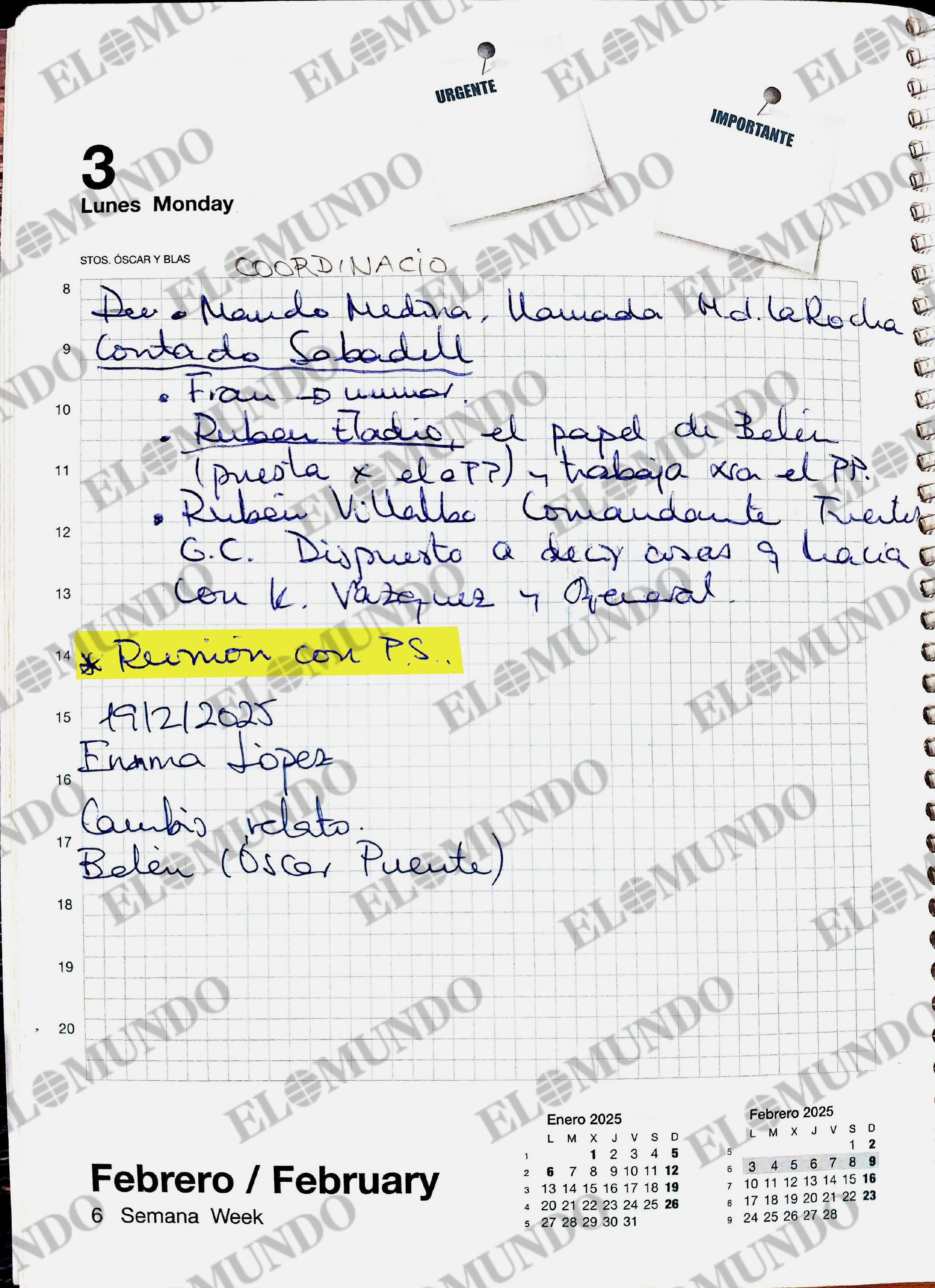 Leire'in 'Notebook 2025'inde “PS”ten üç kez daha kesin olarak bahsediliyor: “PS ile buluşma” Sánchez'le yapıldı