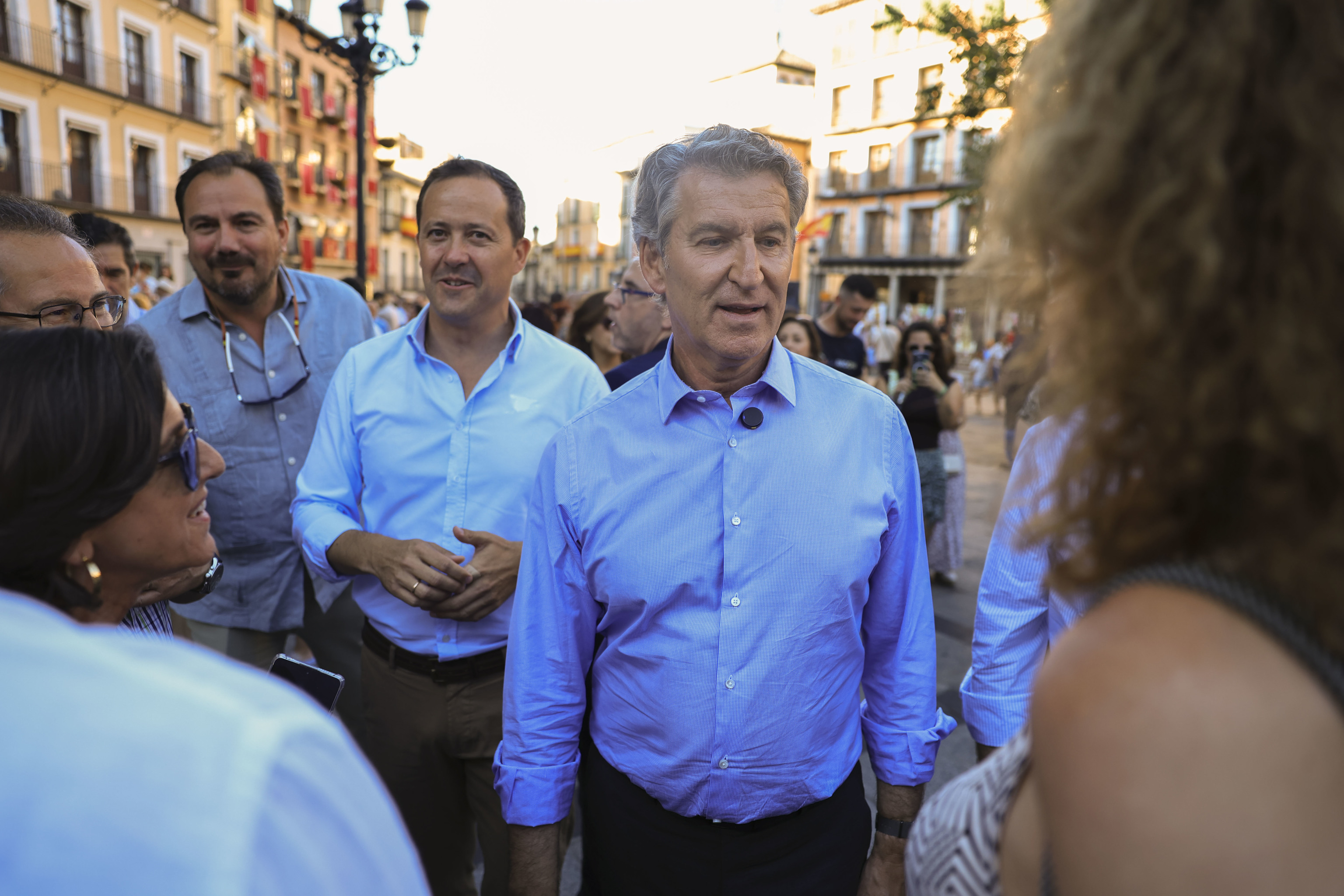 Alberto Núñez Feijóo, presidente del PP, en la celebración del Corpus, en Toledo.