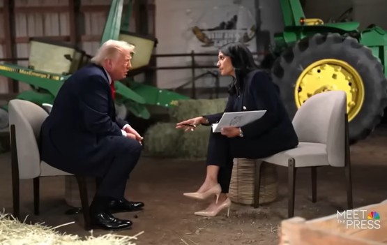 Imagen de vídeo de la controvertida entrevista en la NBC.