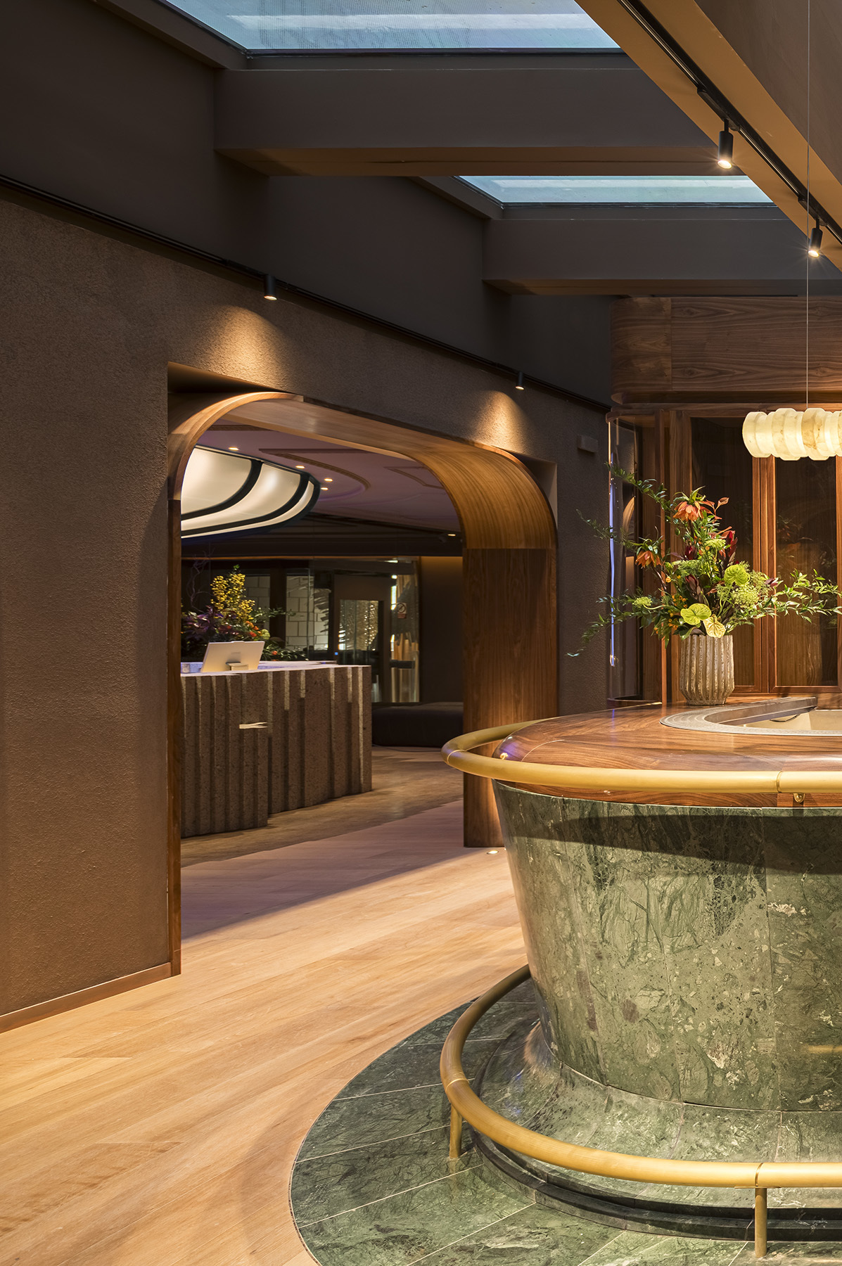 Detalle de la barra del Dry Martini, junto al lobby del hotel.