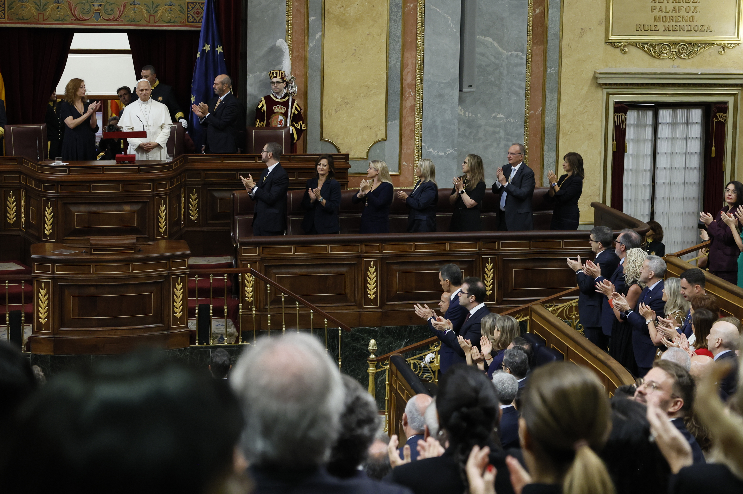 El papa León XIV, en el Congreso.