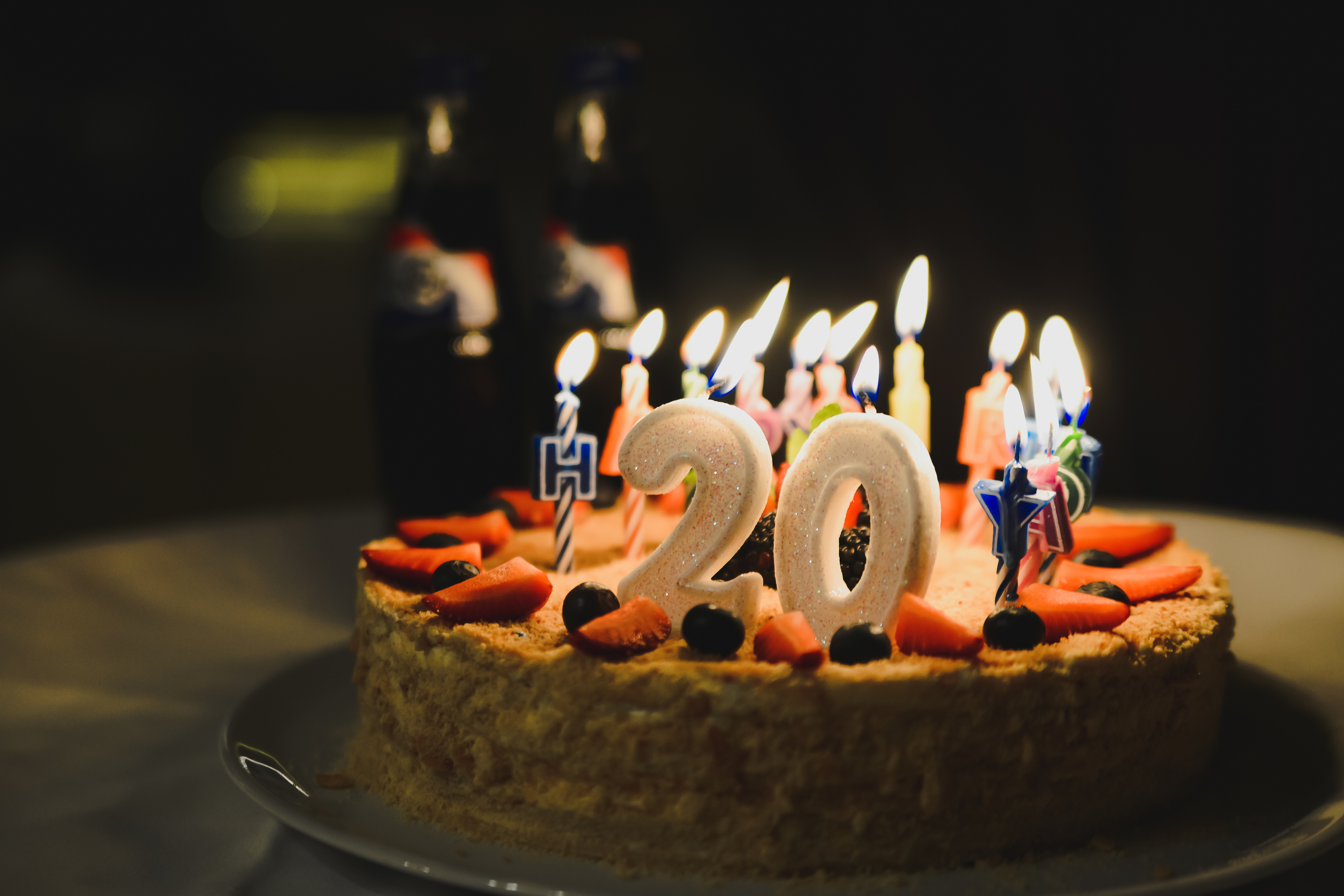 Una tarta de cumpleaños.