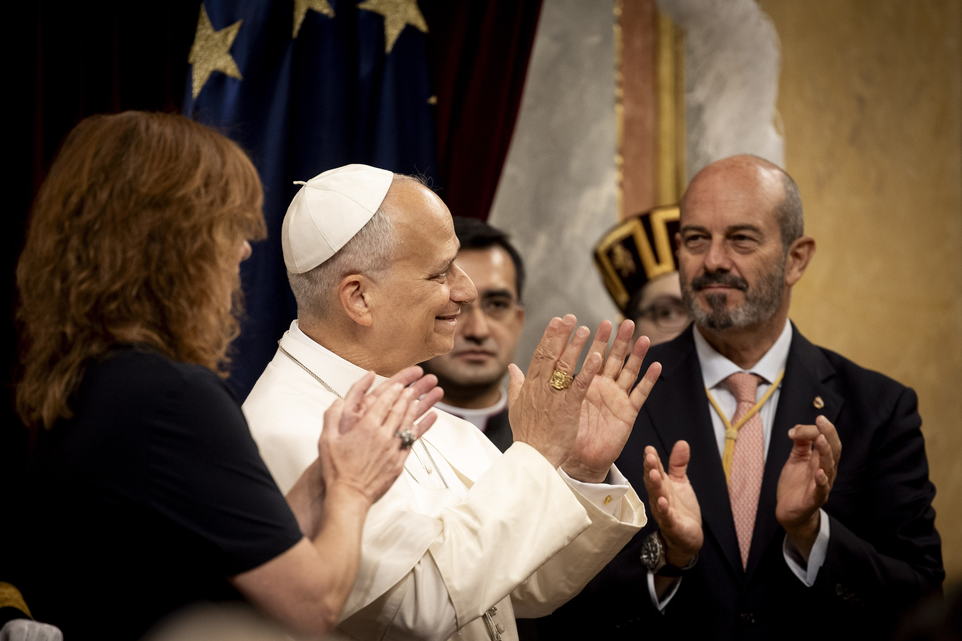 Visita del Papa León XIV al Congreso de los Diputados.