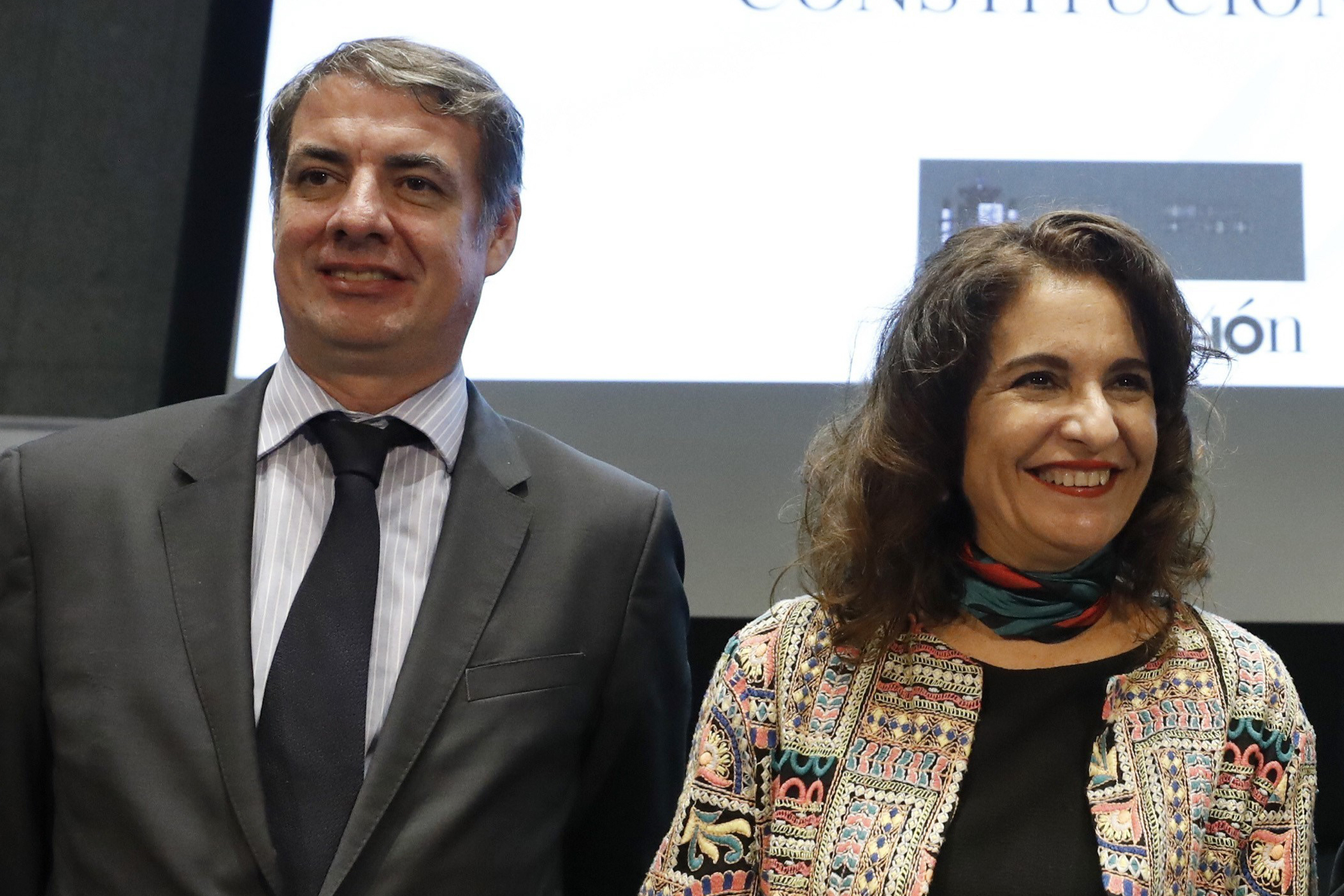 Vicente Fernández y María Jesús Montero, en 2018.