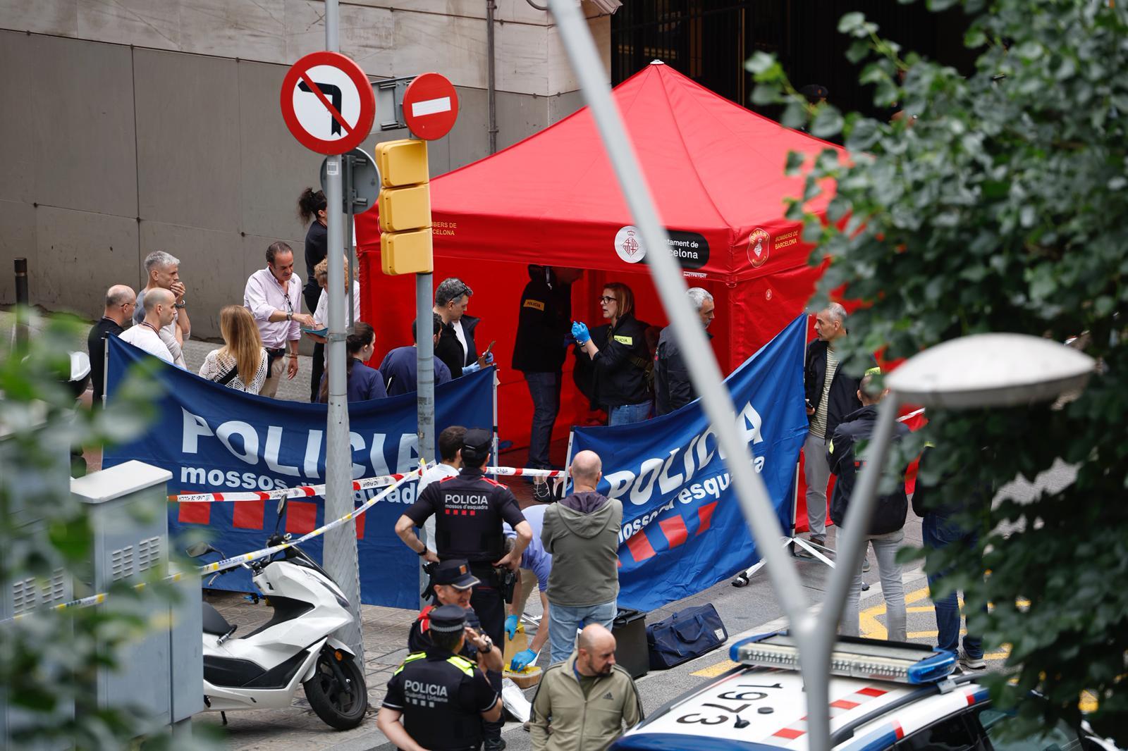 Los Mossos en el lugar del crimen