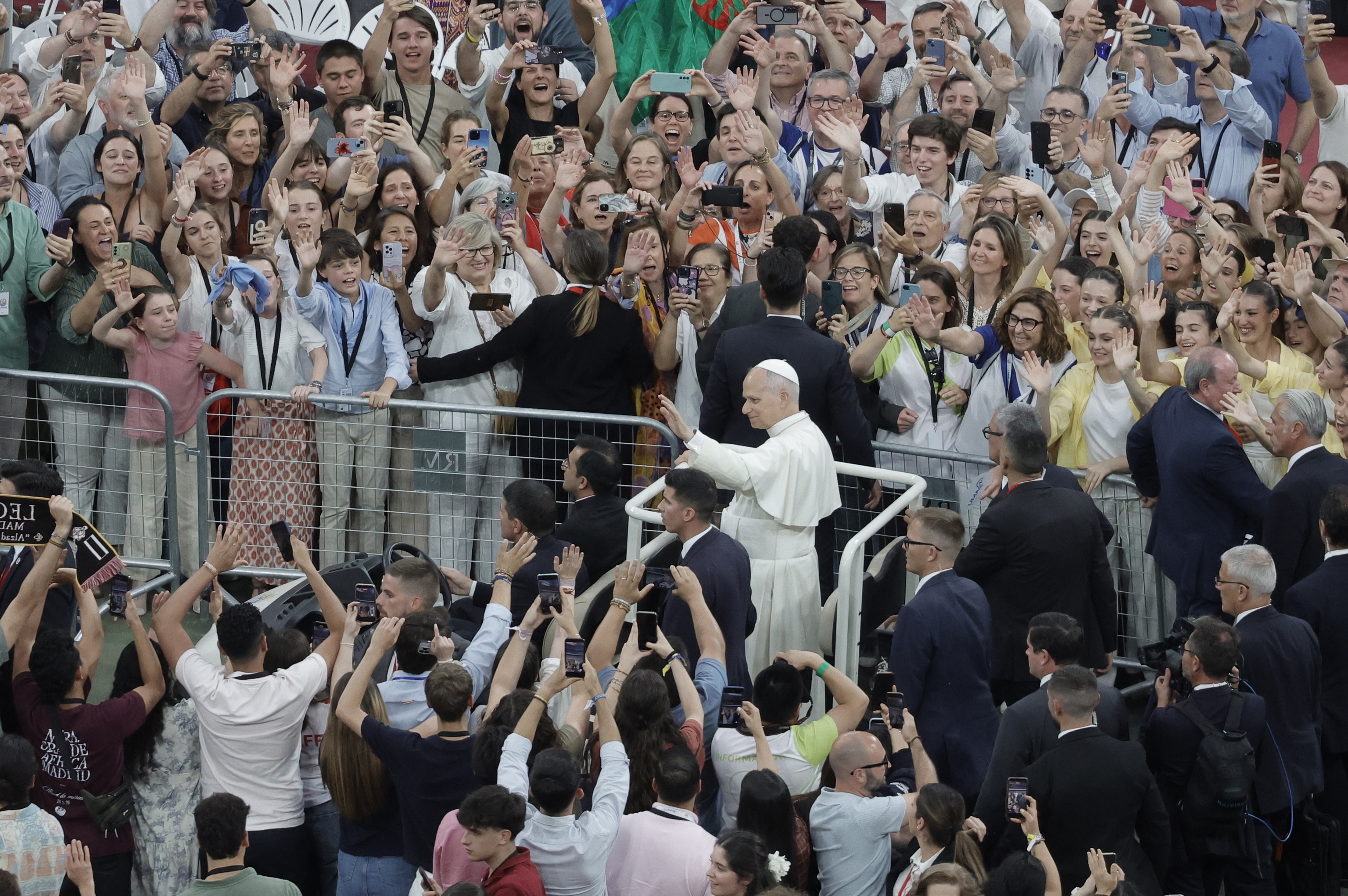 El Papa, el pasado lunes en el Bernabéu.
