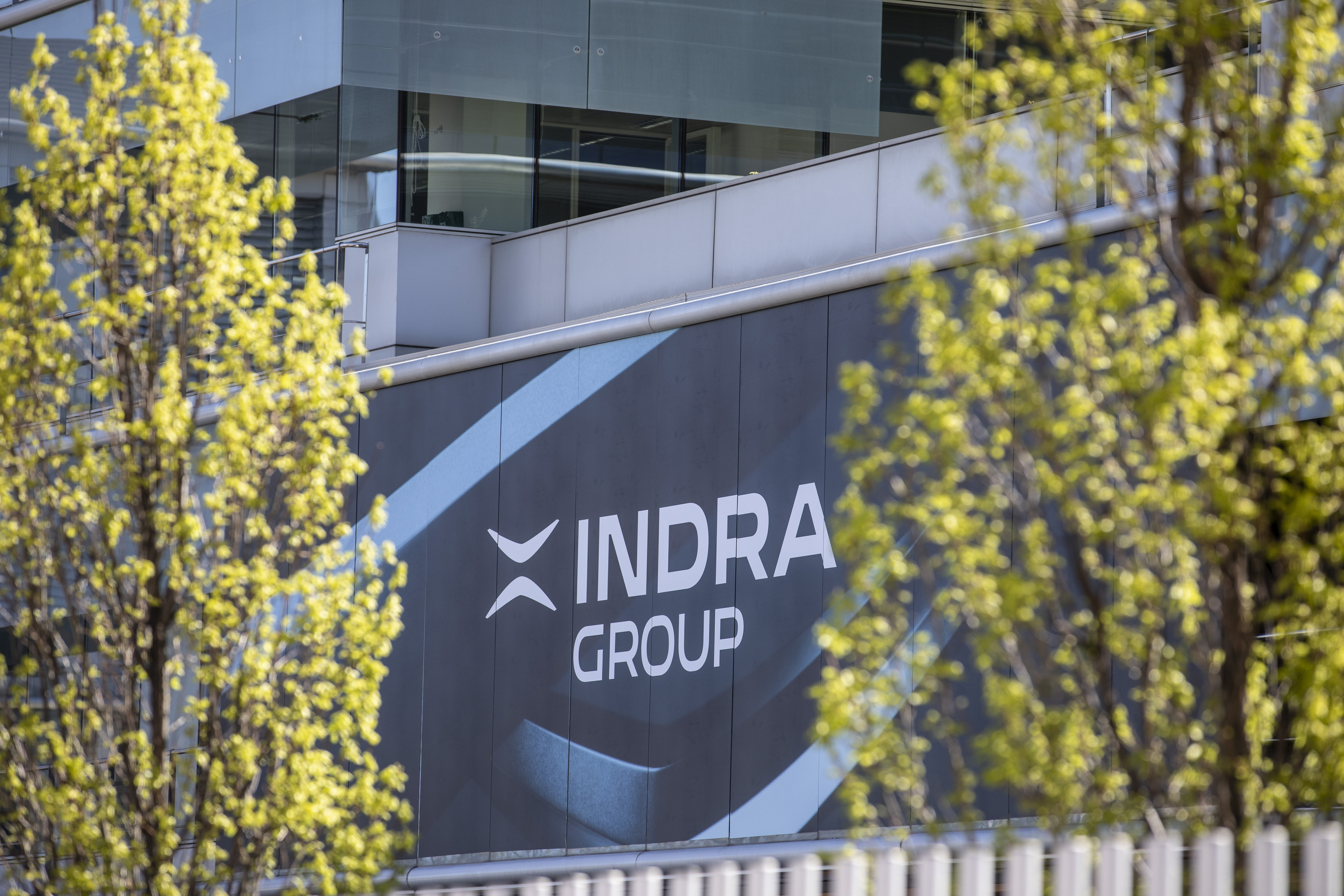 Sede de la empresa Indra, en Madrid.