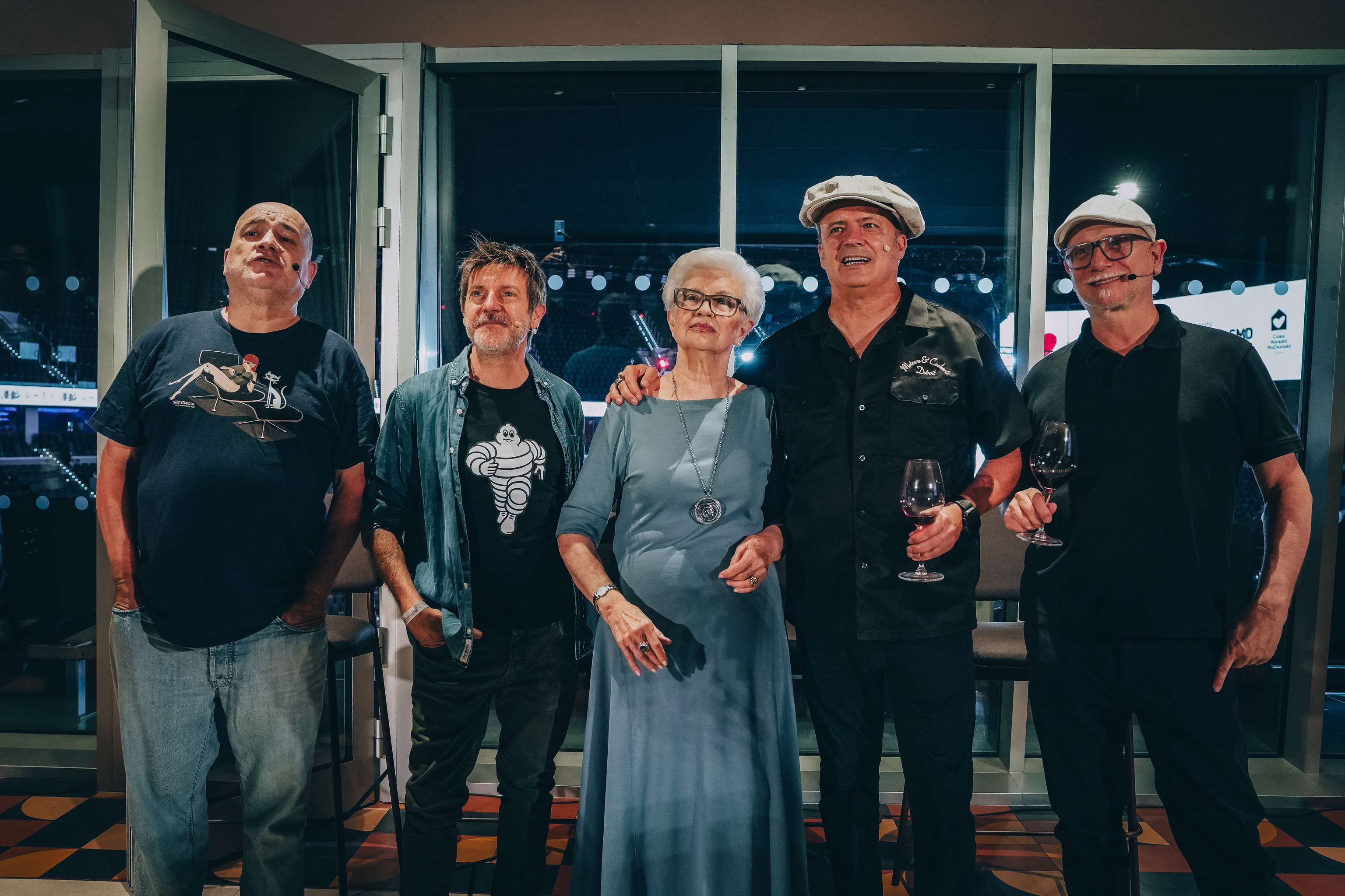 Mc Diego, Paco Roca, Pilar, José Mauel Casañ y Toño Errando, durante la presentación.
