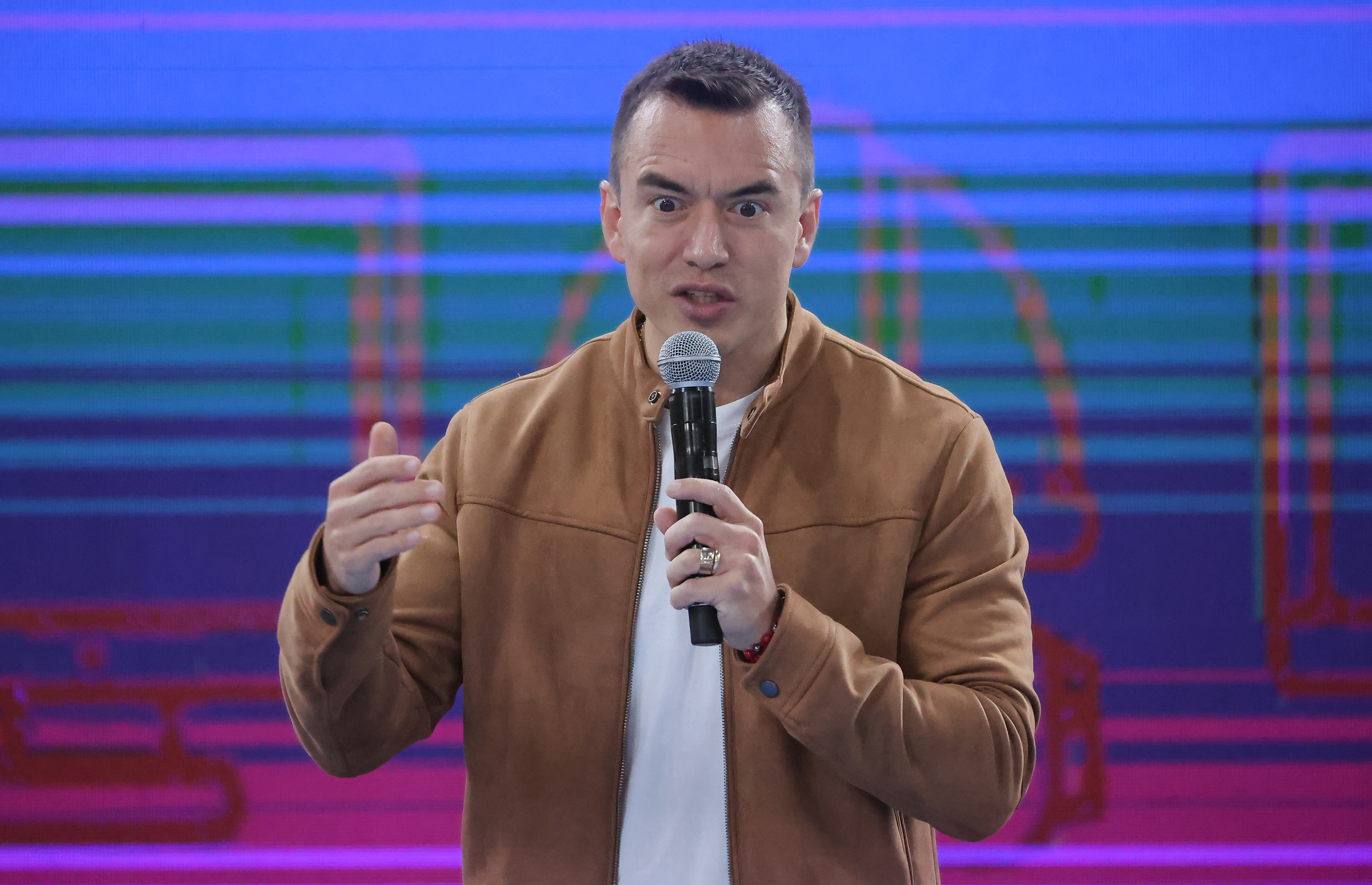 El presidente de Ecuador, Daniel Noboa, durante un acto en Quito.