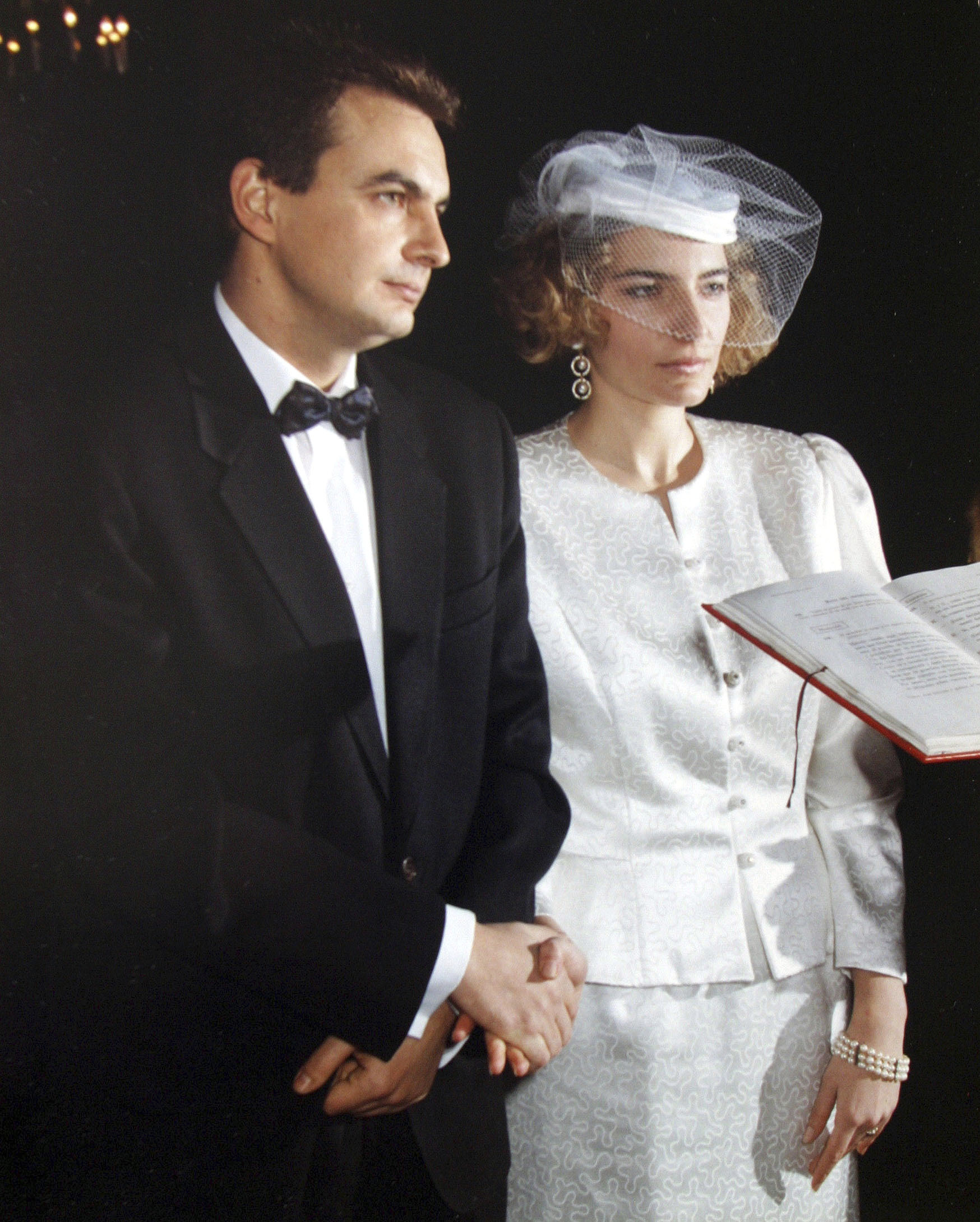 Los Zapatero en su boda en Ávila en 1990.