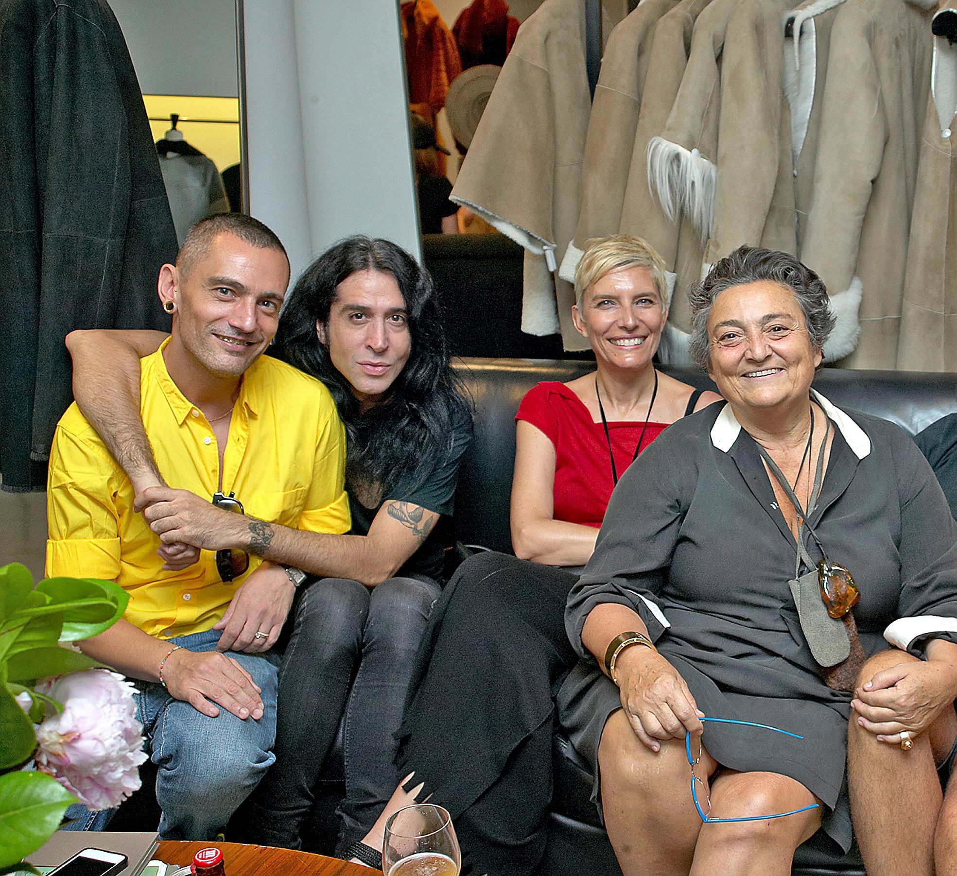 Sonsoles Espinosa con David Delfín, Mario Vaquerizo y Elena Benarroch en 2013.