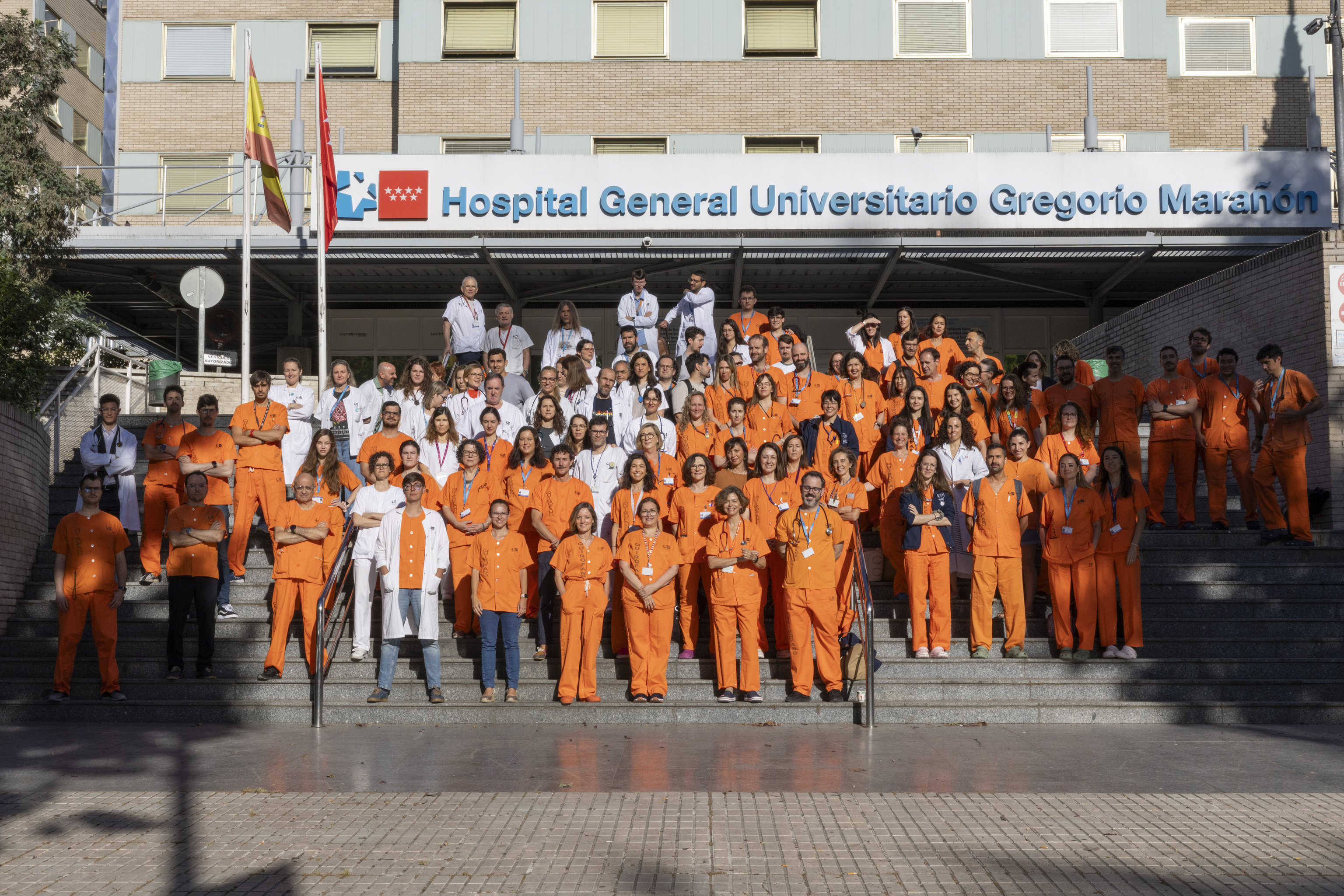 Médicos del Hospital Gregorio Marañón que se niegan a hacer la actividad asistencial extra por la tarde.
