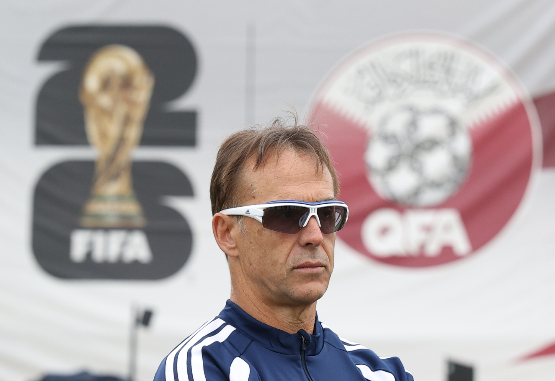 Lopetegui, en un entrenamiento de la selección de Qatar.