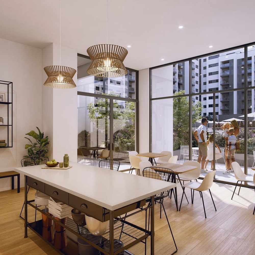 Render del interior de las viviendas.