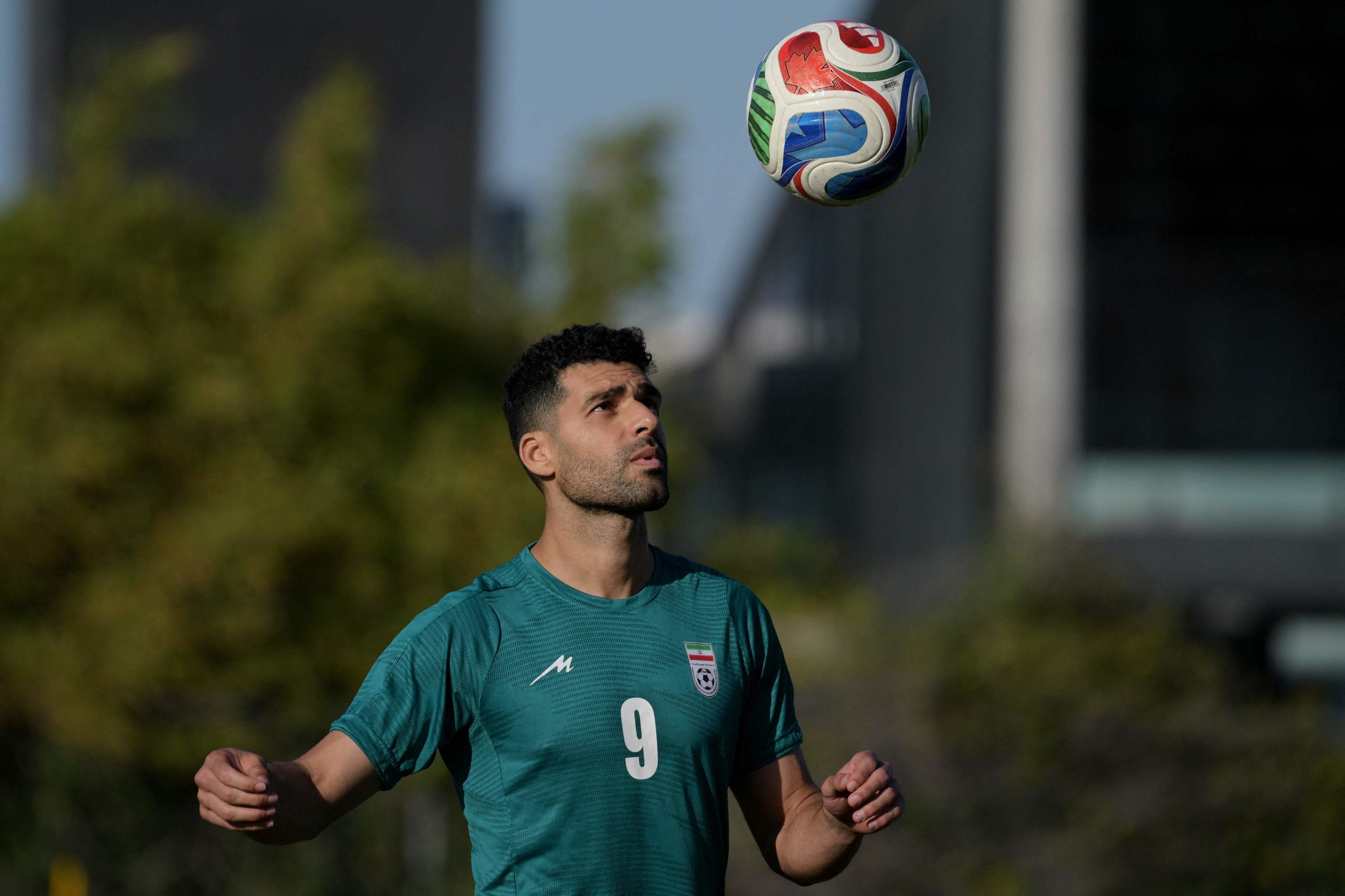 El delantero iraní, Mehdi Taremi, durante un entrenamiento