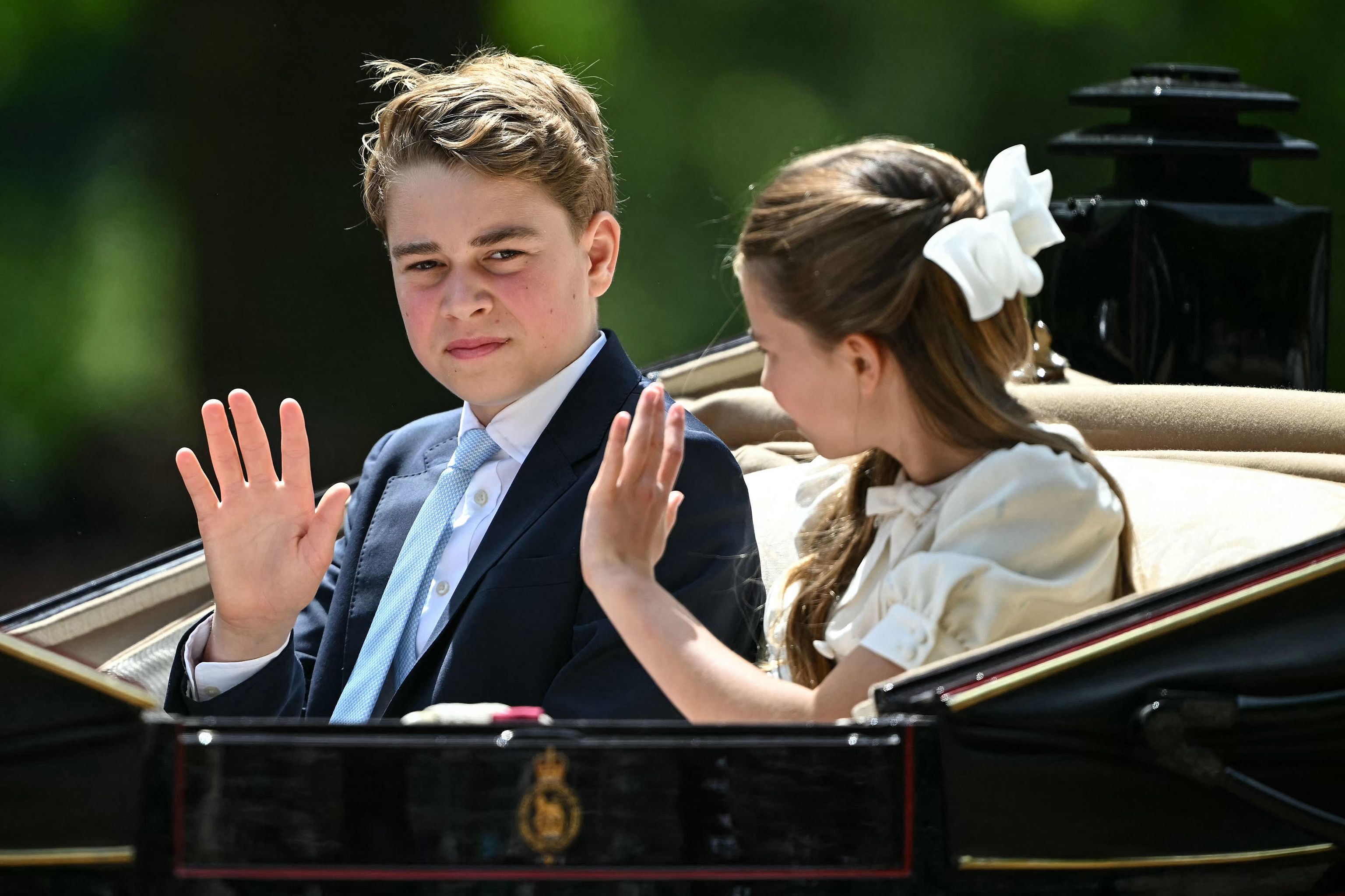 Los príncipes Jorge y Carlota.