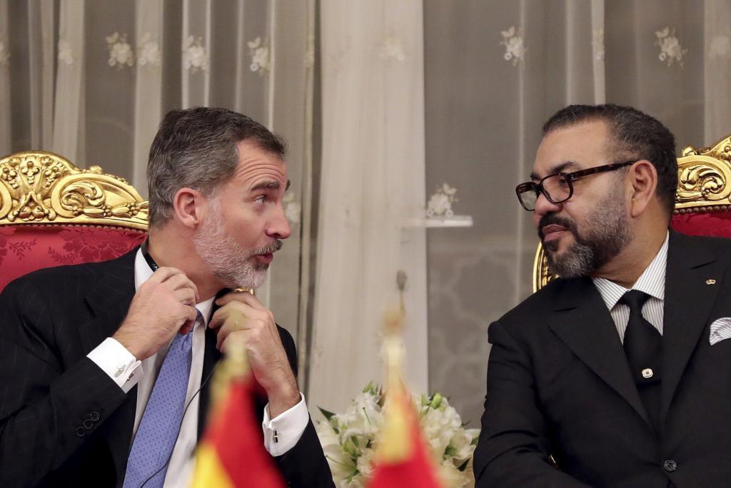 Felipe VI junto al rey de Marruecos, en Rabat, en febrero de 2019.