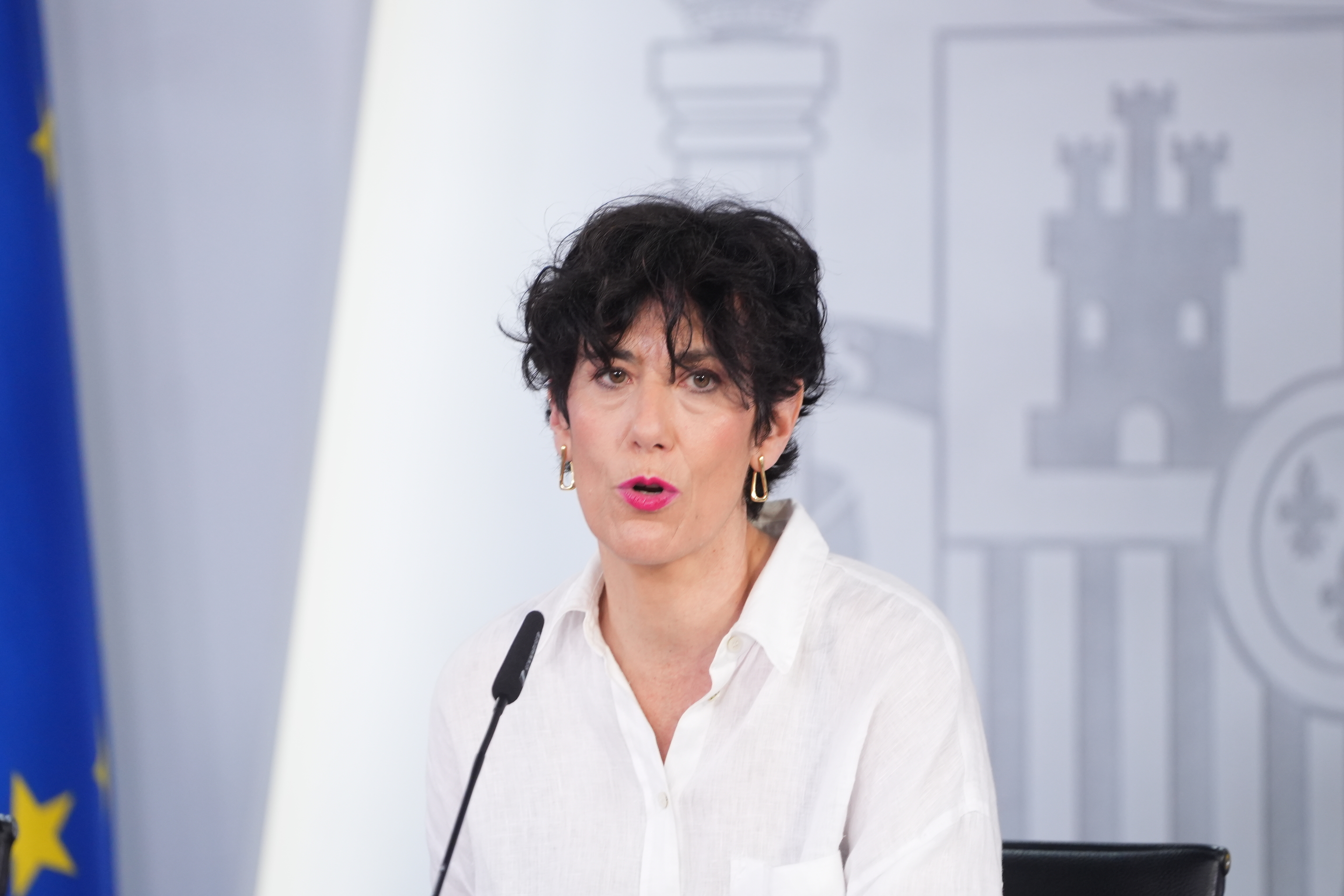 La ministra de Inclusión, Seguridad Social y Migraciones, y portavoz del Gobierno, Elma Saiz.