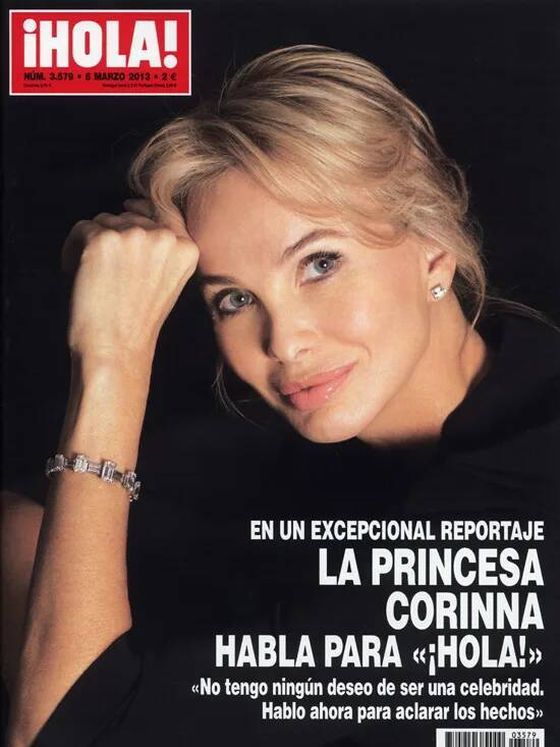 Portada de Corinna en ¡Hola! con joyas de Aldao regaladas por Emérito en 2013.