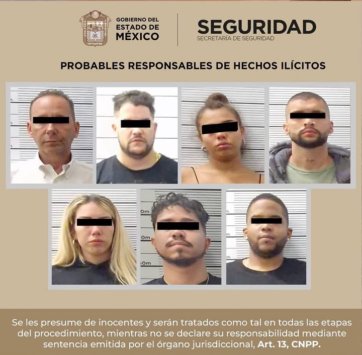 Yaiza, la tercera en la fila superior de la imagen, en una foto difundida por la fiscalía.