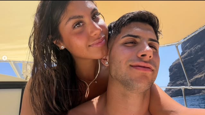 Daniela Sánchez y Antonio Cordero, en la foto compartida por la influencer.