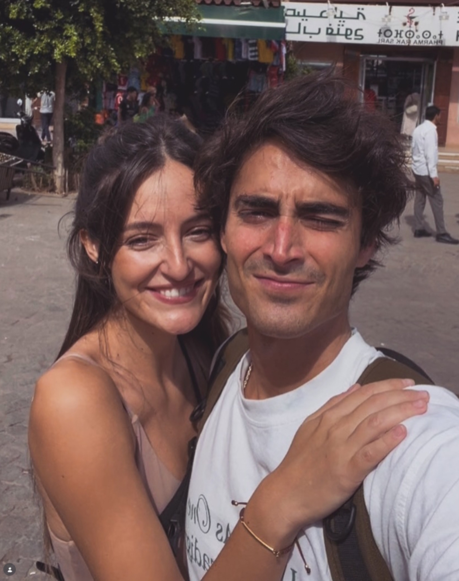 Andrea Molina y Juan Fernández, en una imagen compartida por la influencer.