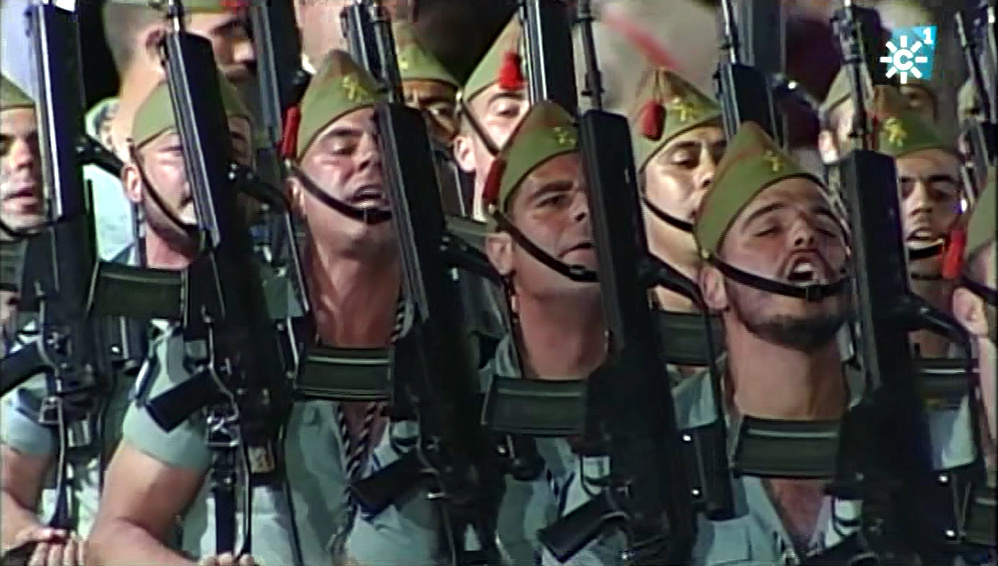 Legionarios durante un desfile en Málaga.