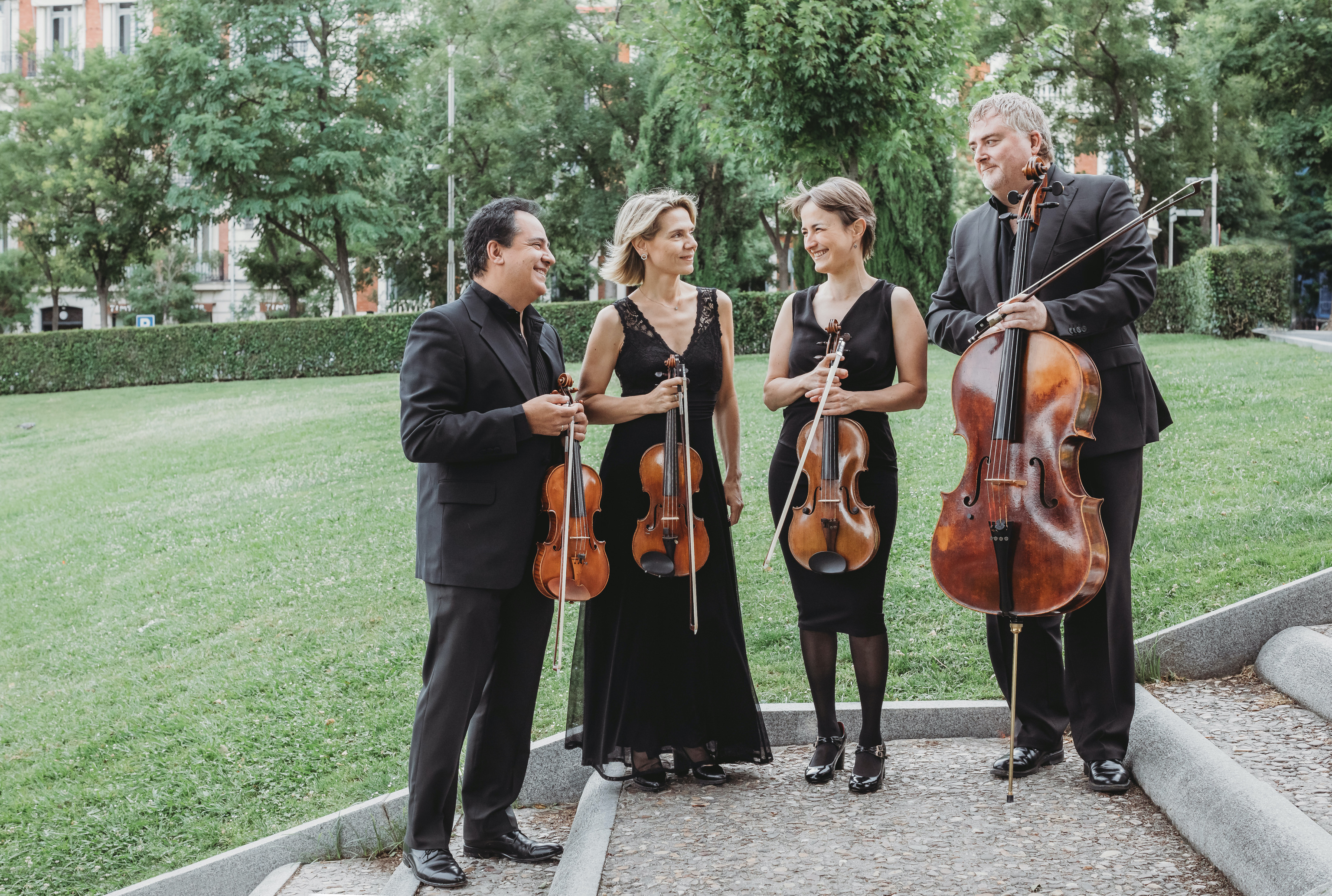 Los músicos del Cuarteto Bretón, que actuarán en el festival.