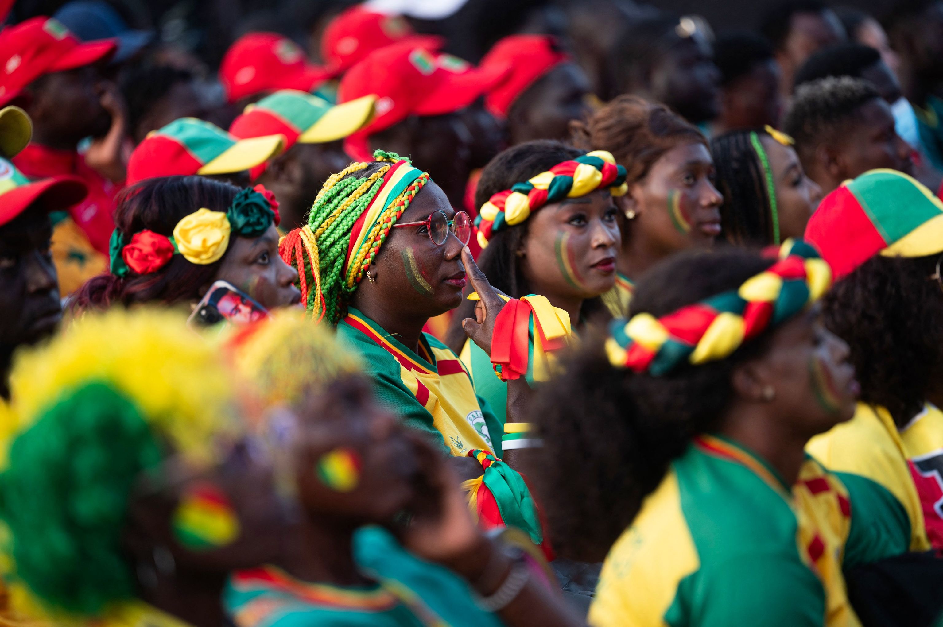 Seguidores de Senegal, el martes, durante el partido ante Francia.
